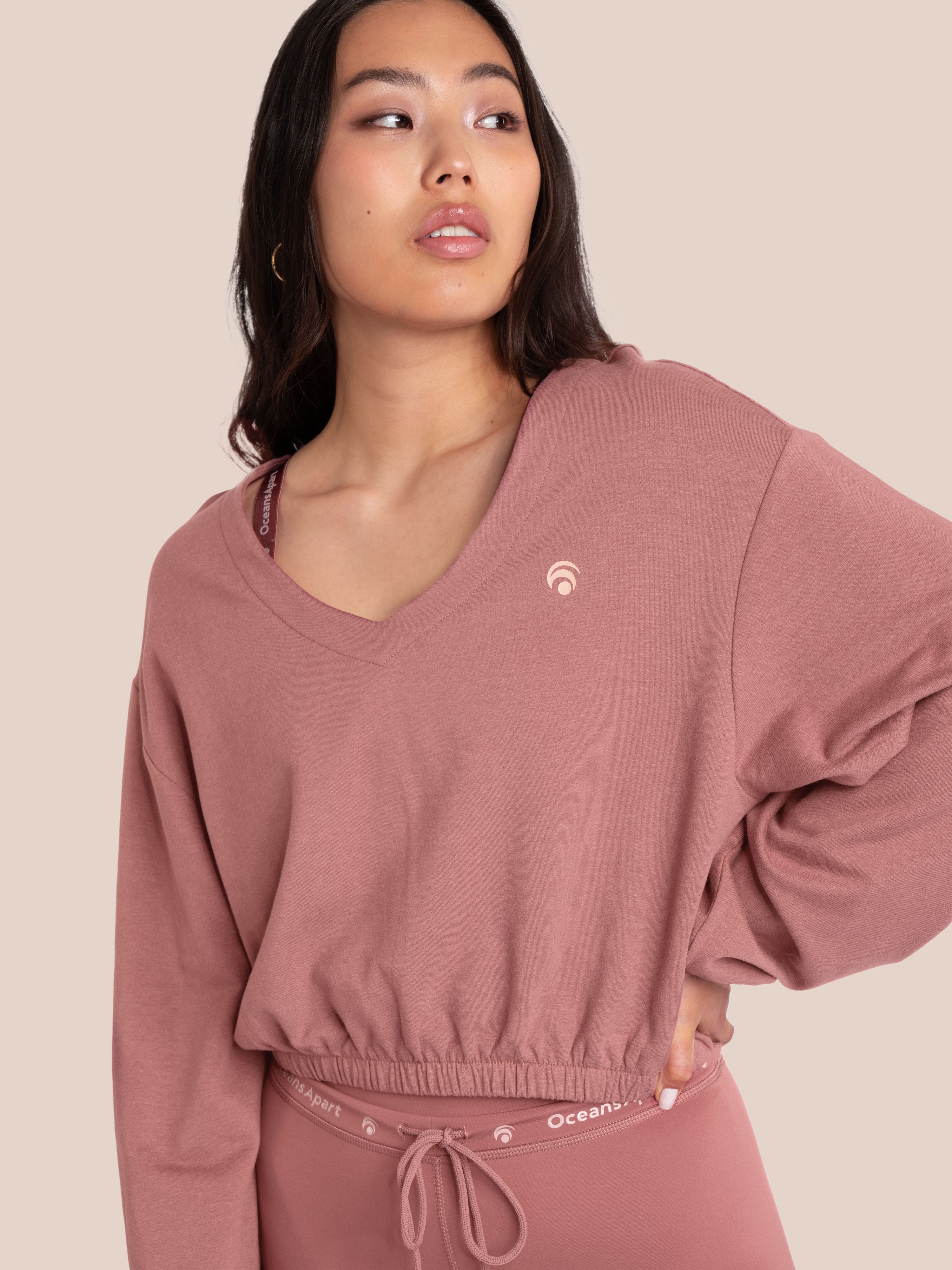 Josy Sweatshirt - Yoga Sweater - Wood Rose