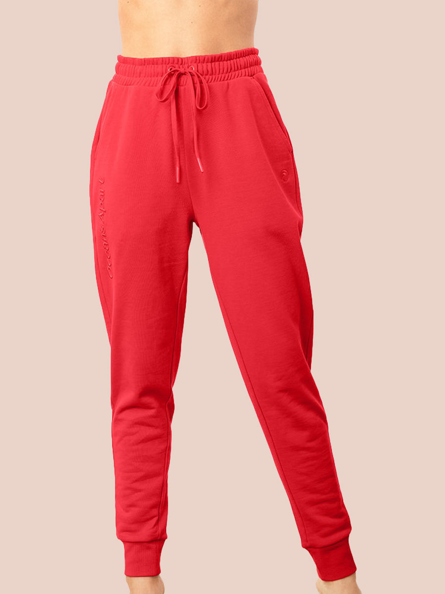 Beverly Sweat Pant - Yoga Pant - Shiny Red