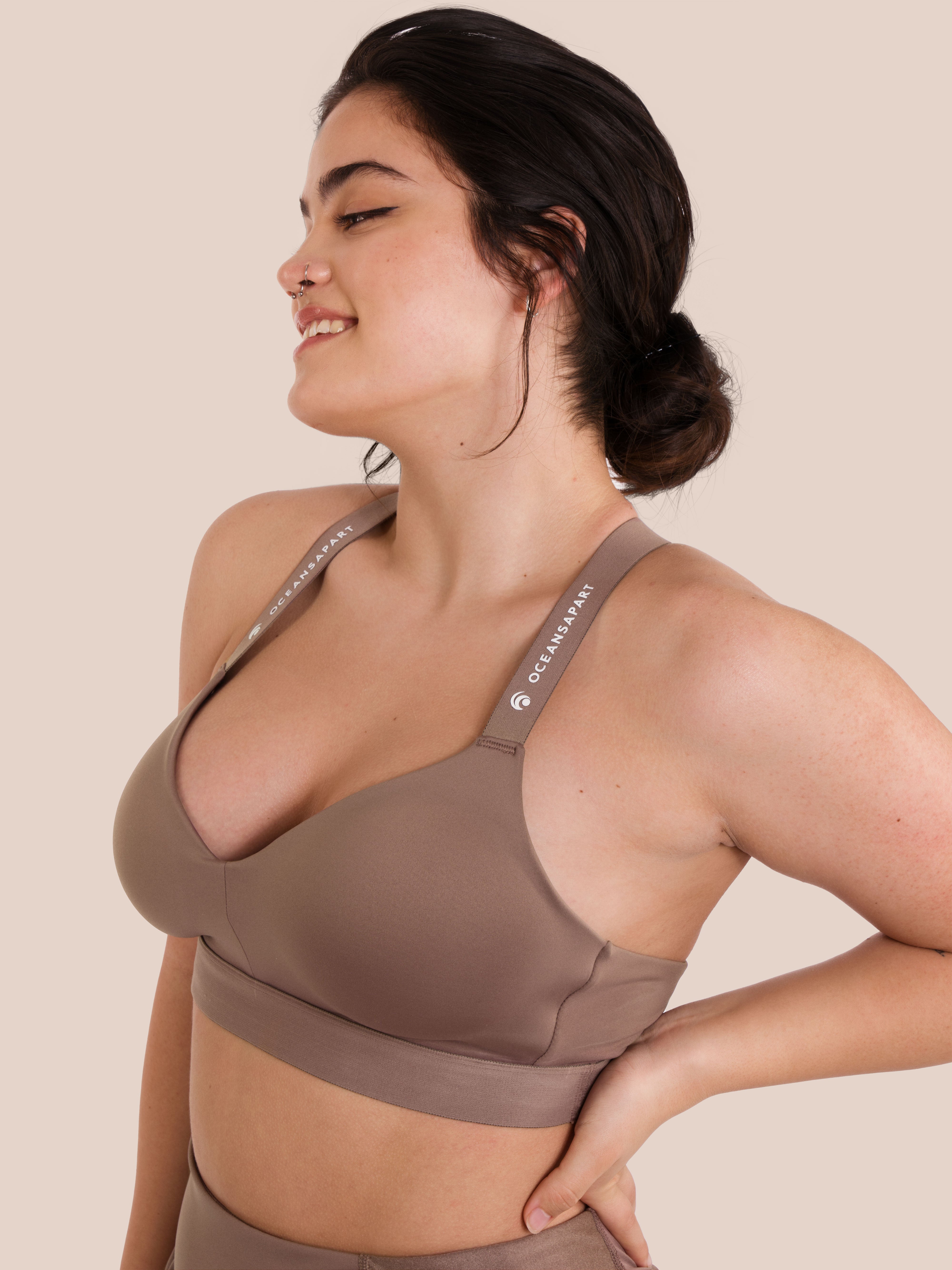 Athletic BH - Yoga Bra - Taupe Nude