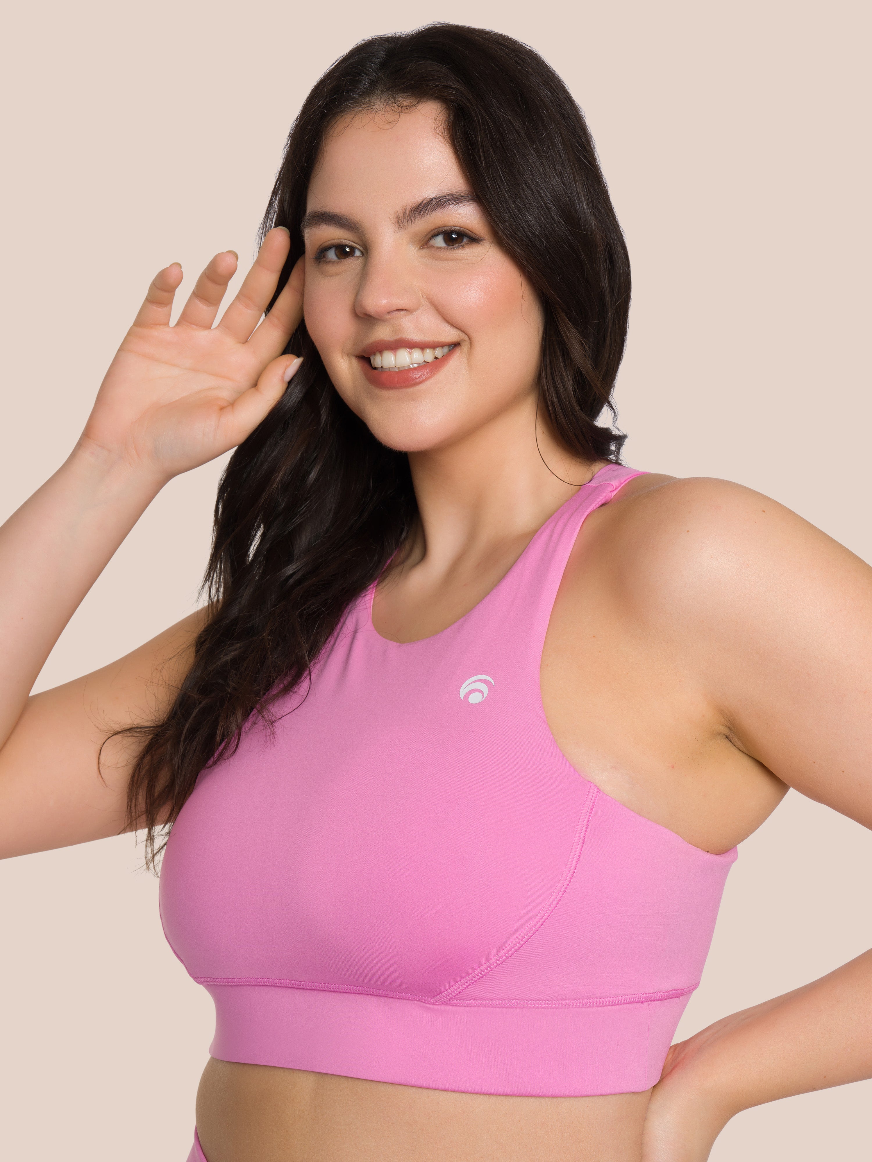 Soho Crew Bra - Yoga Bra - Pink