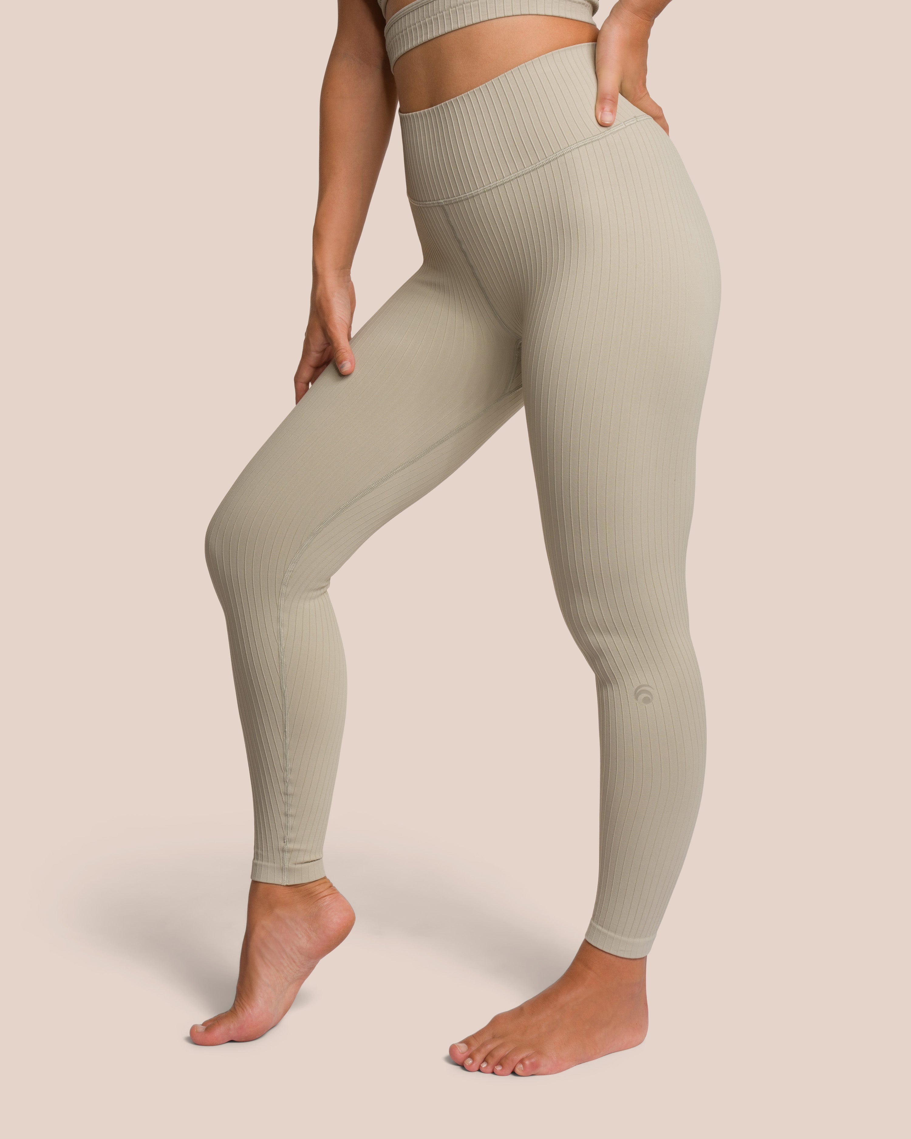 Elodie Asymmetric Set - Tan - Yoga Set