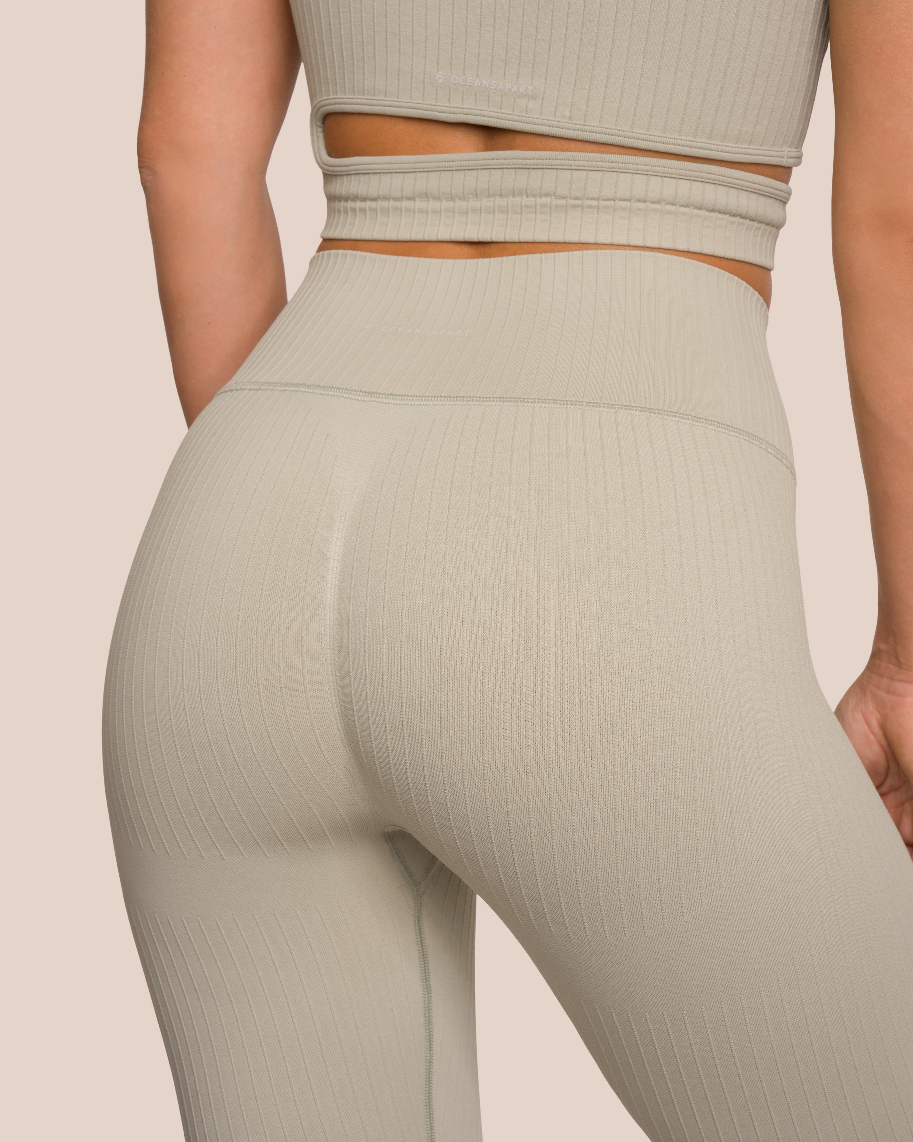 Elodie Asymmetric Set - Tan - Yoga Set