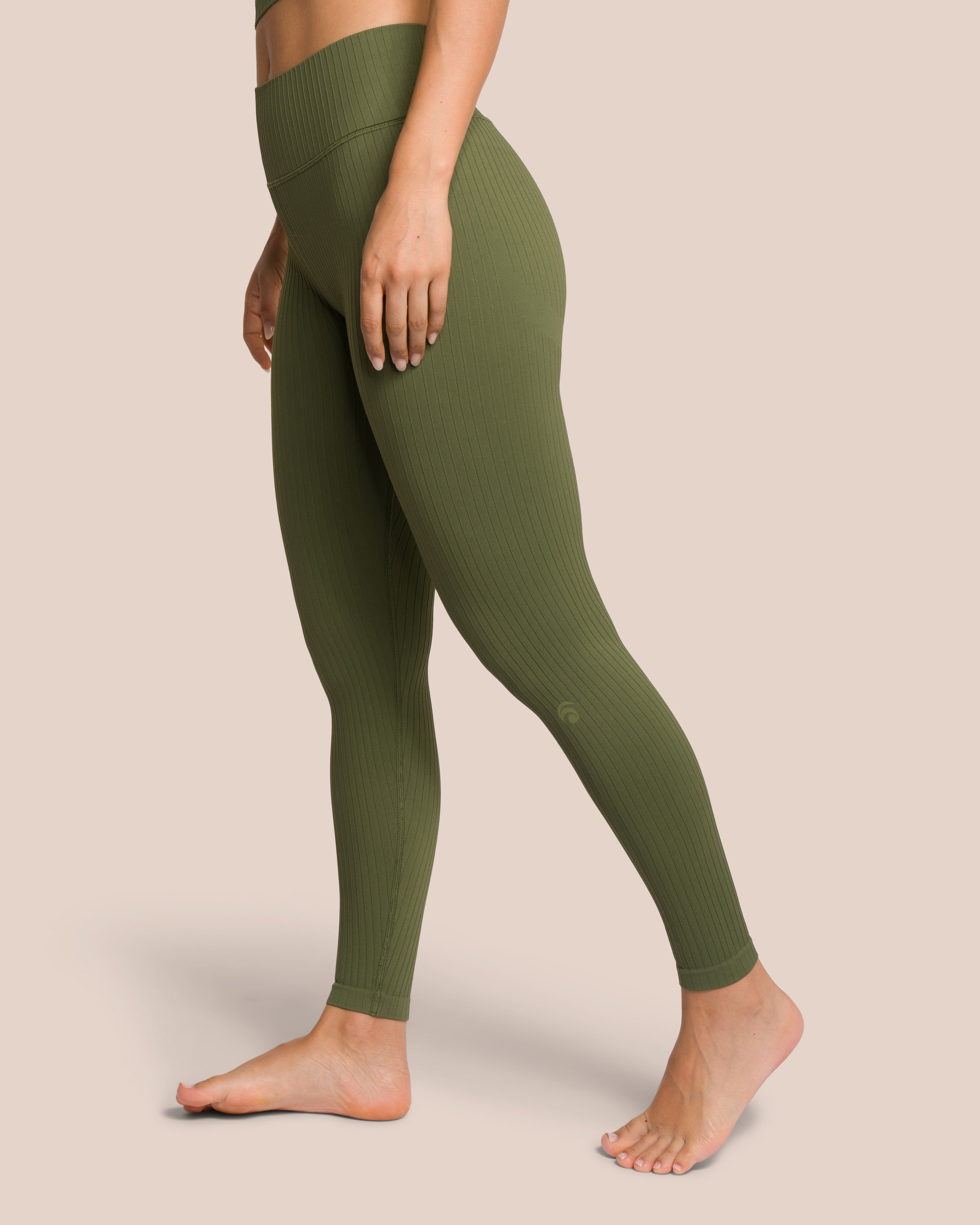Elodie Asymmetric Set - Deep Pine Green - Yoga Set