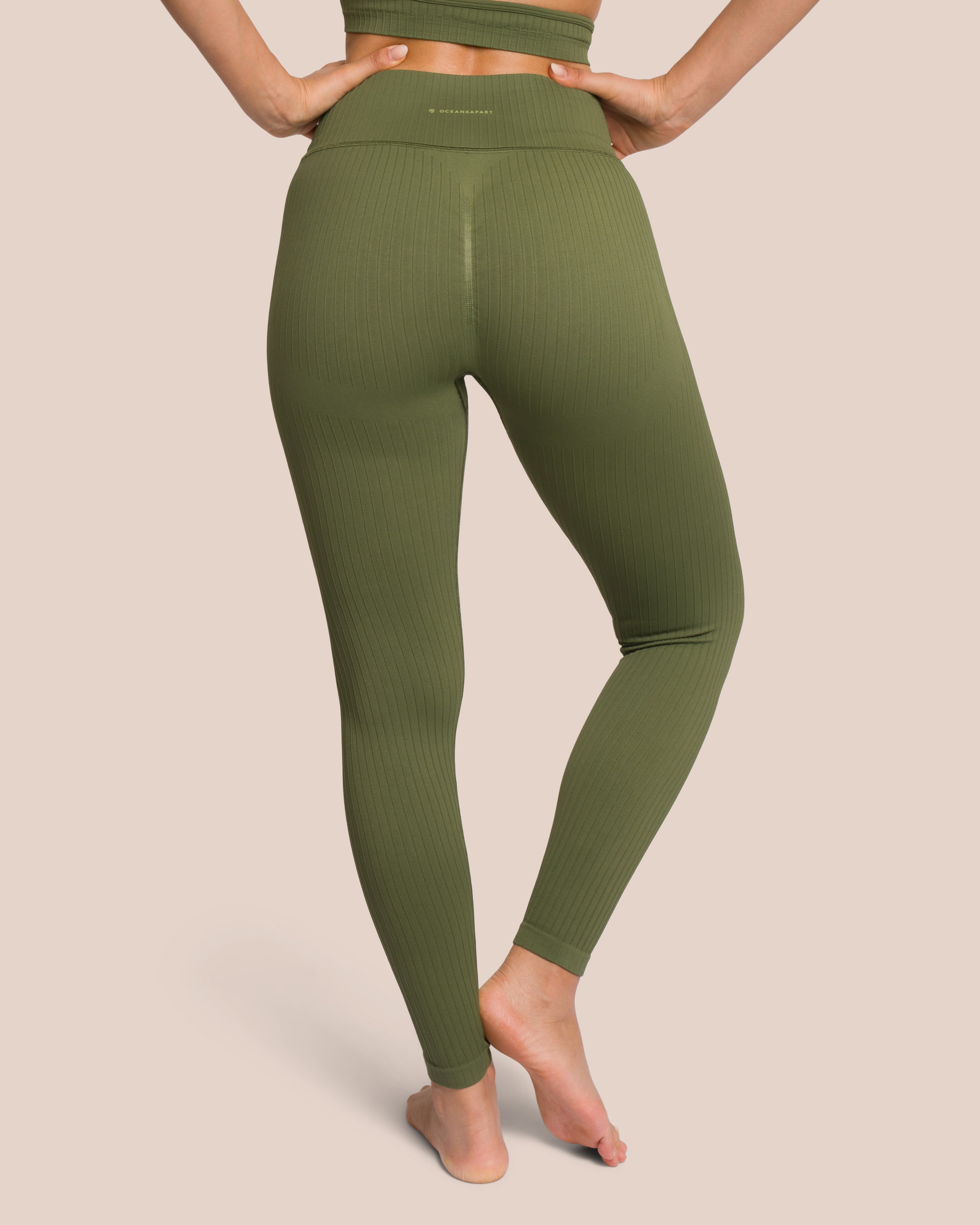 Elodie Asymmetric Set - Deep Pine Green - Yoga Set