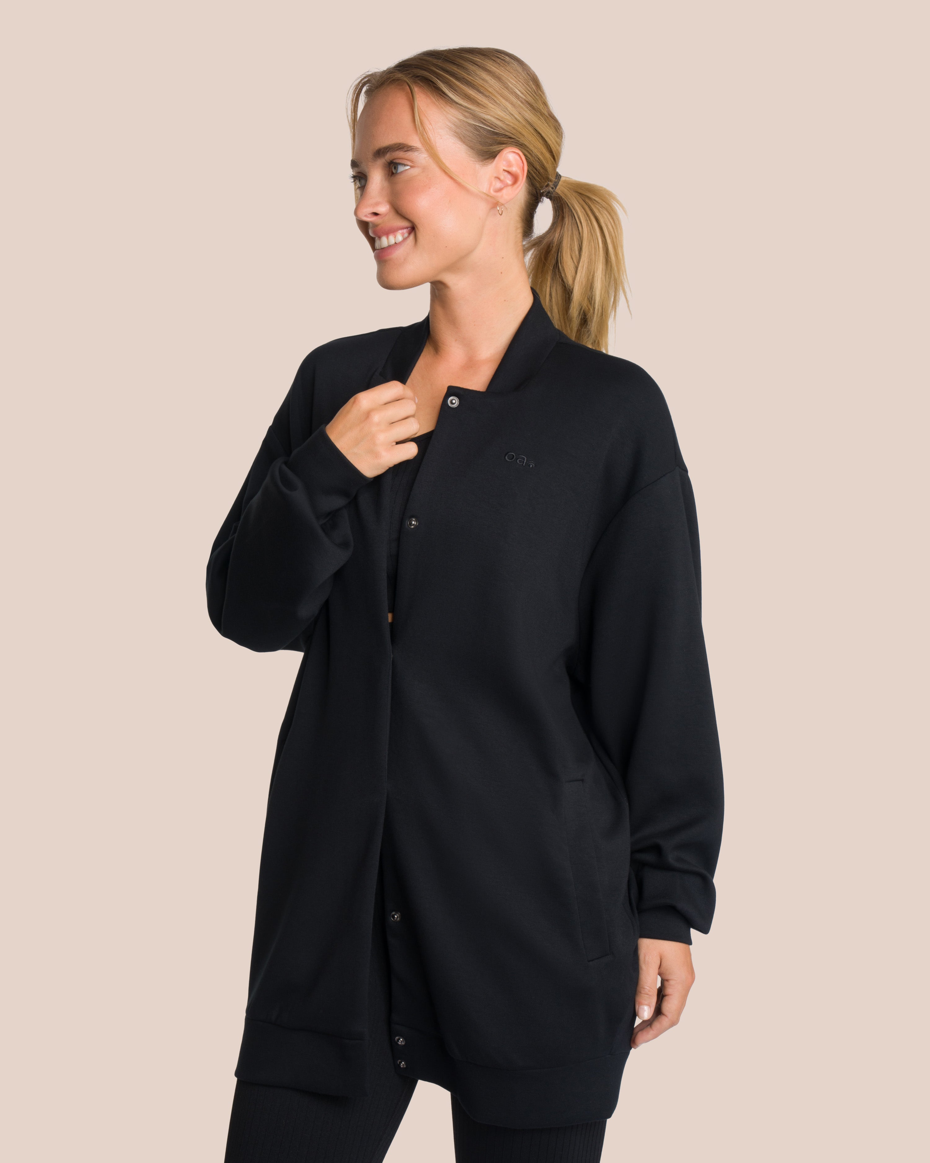 Elodie Bomber Jacket Set Deluxe - Black - Yoga Set
