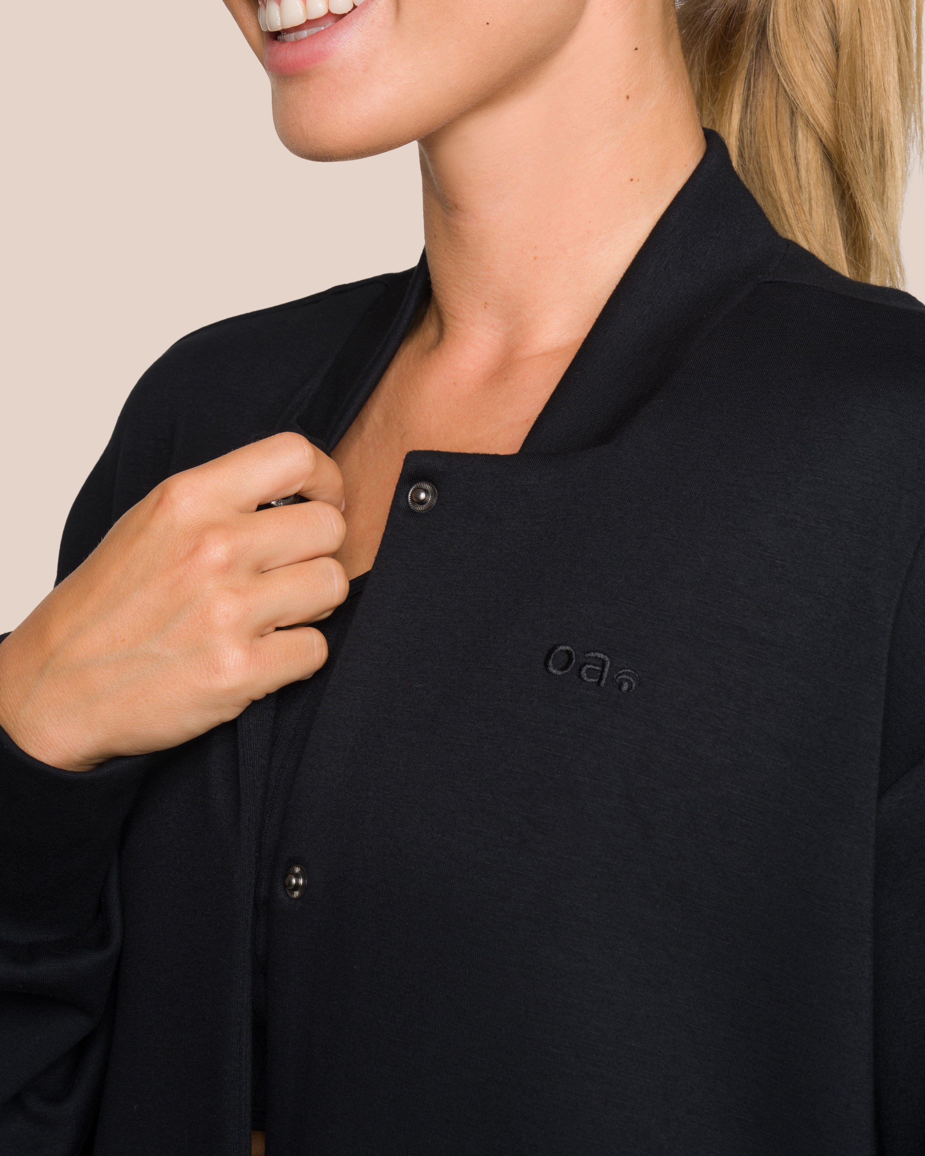Elodie Bomber Jacket Set Deluxe - Black - Yoga Set