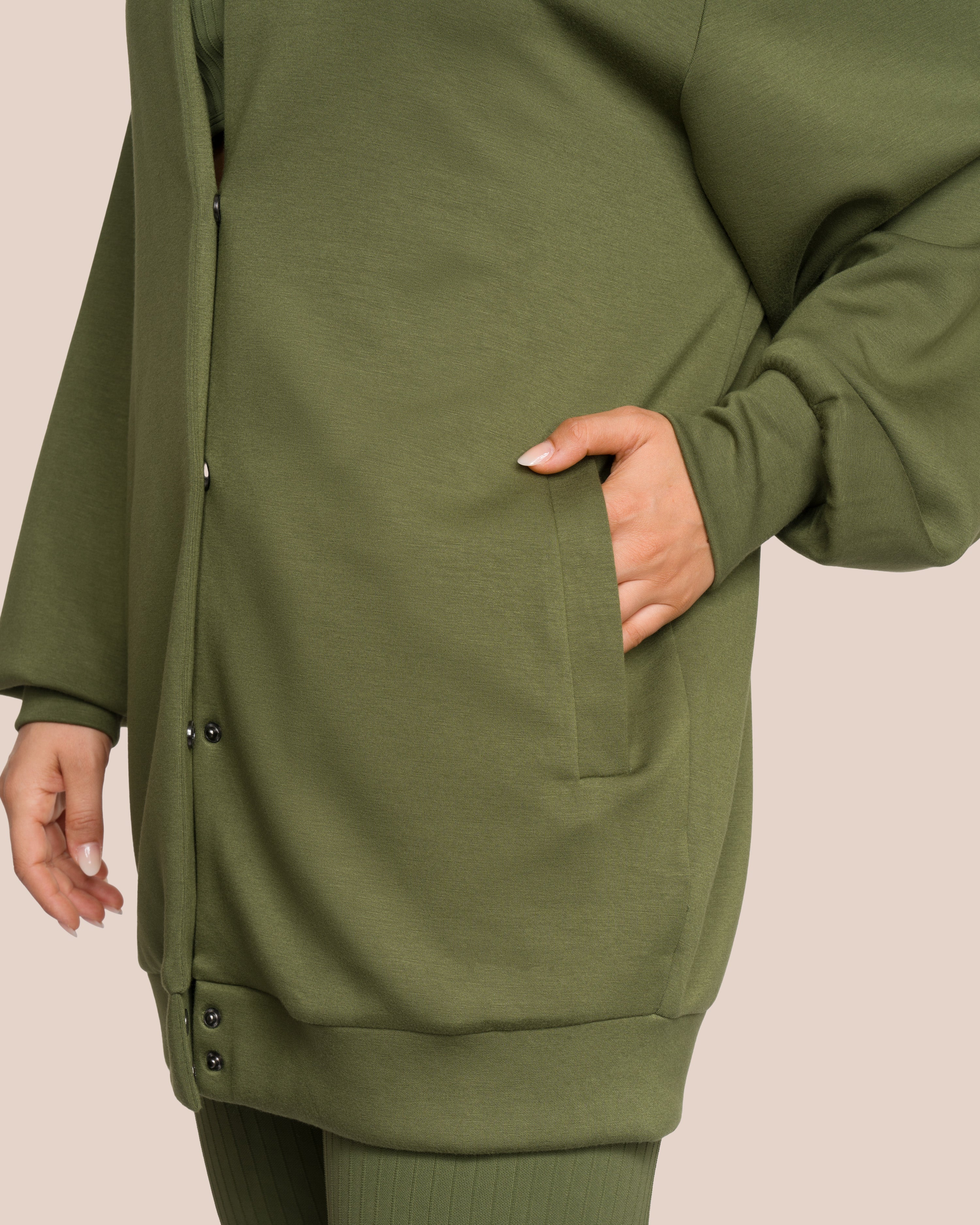 Elodie Bomber Jacket Set Deluxe - Deep Pine Green - Yoga Set