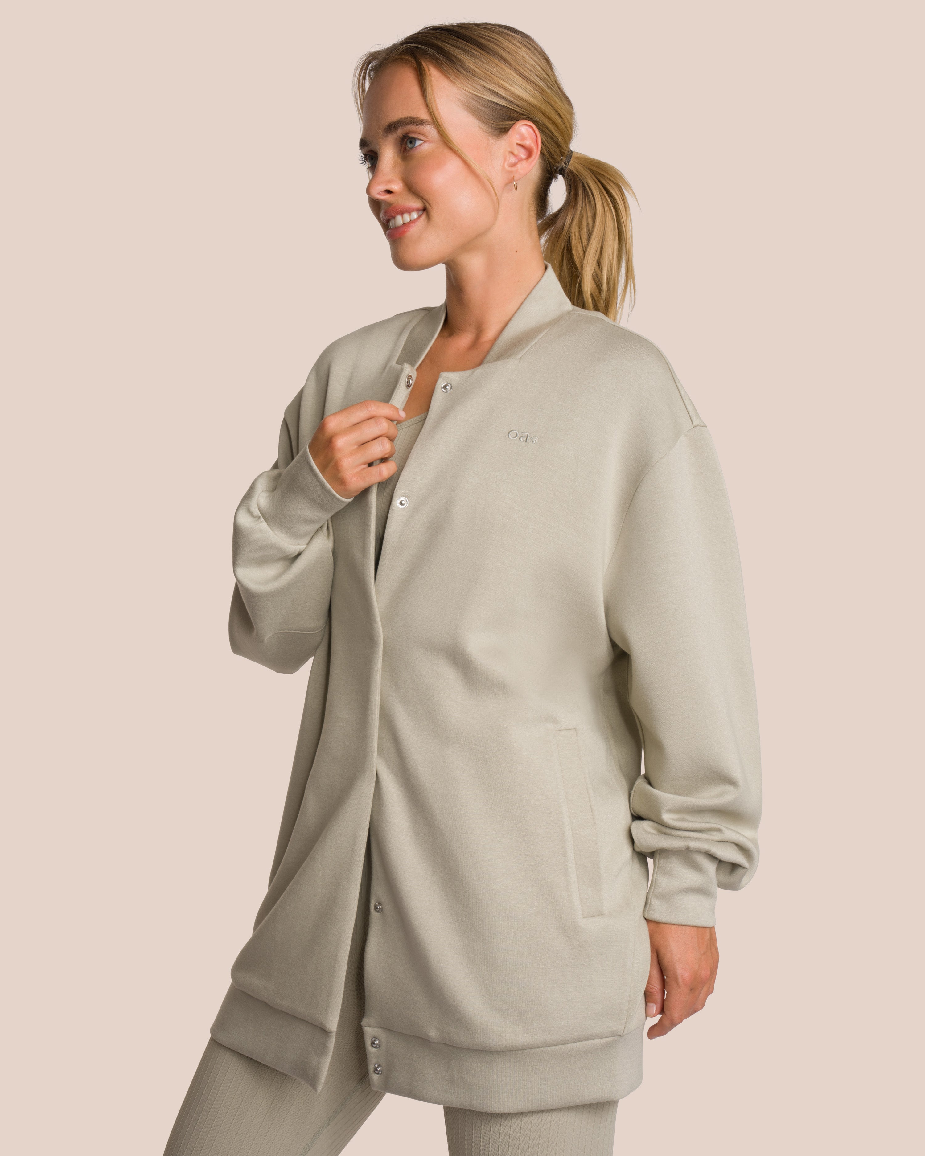 Elodie Bomber Jacket Set Deluxe - Tan - Yoga Set
