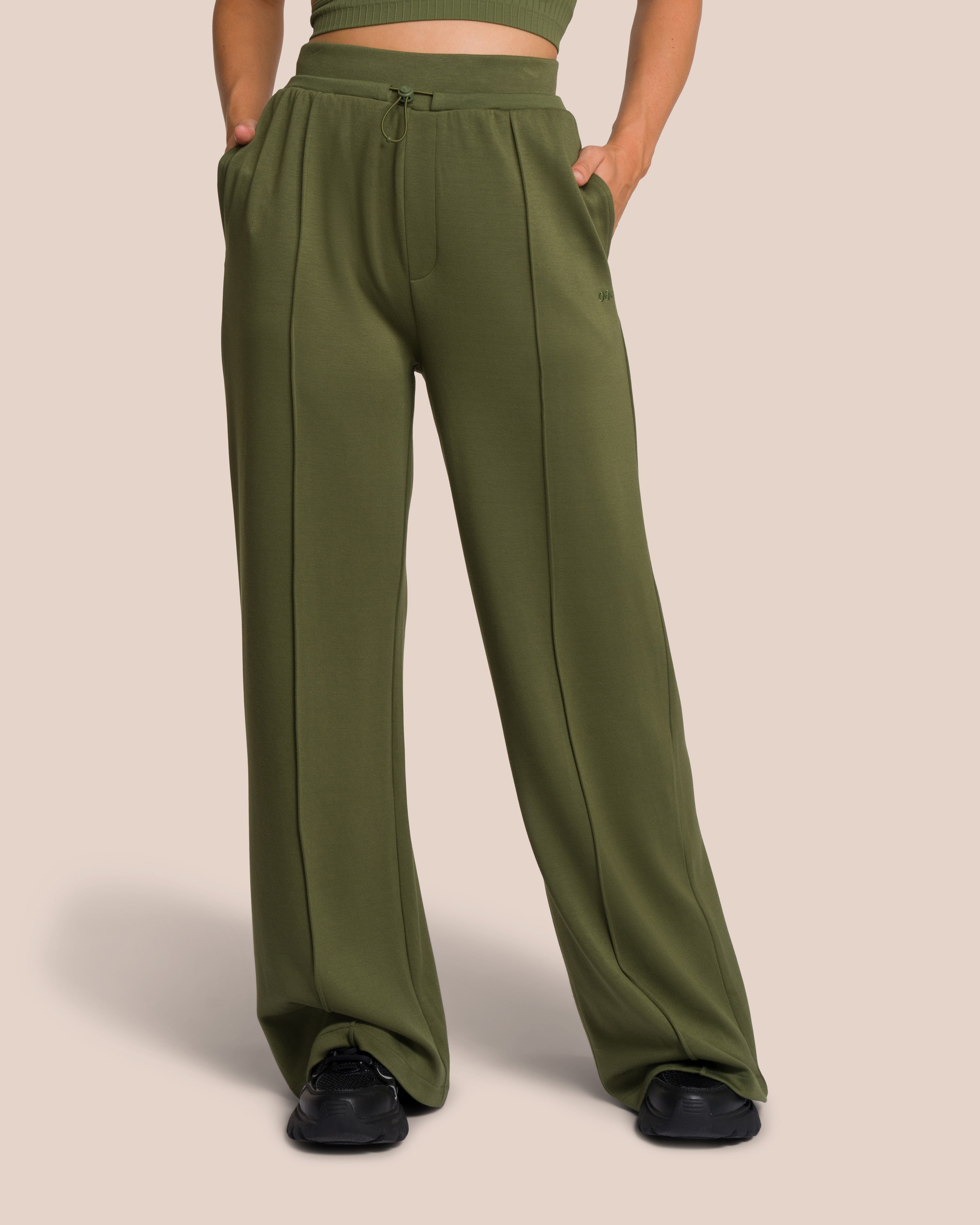Elodie Wide Leg Pant - Yoga Pant - Green