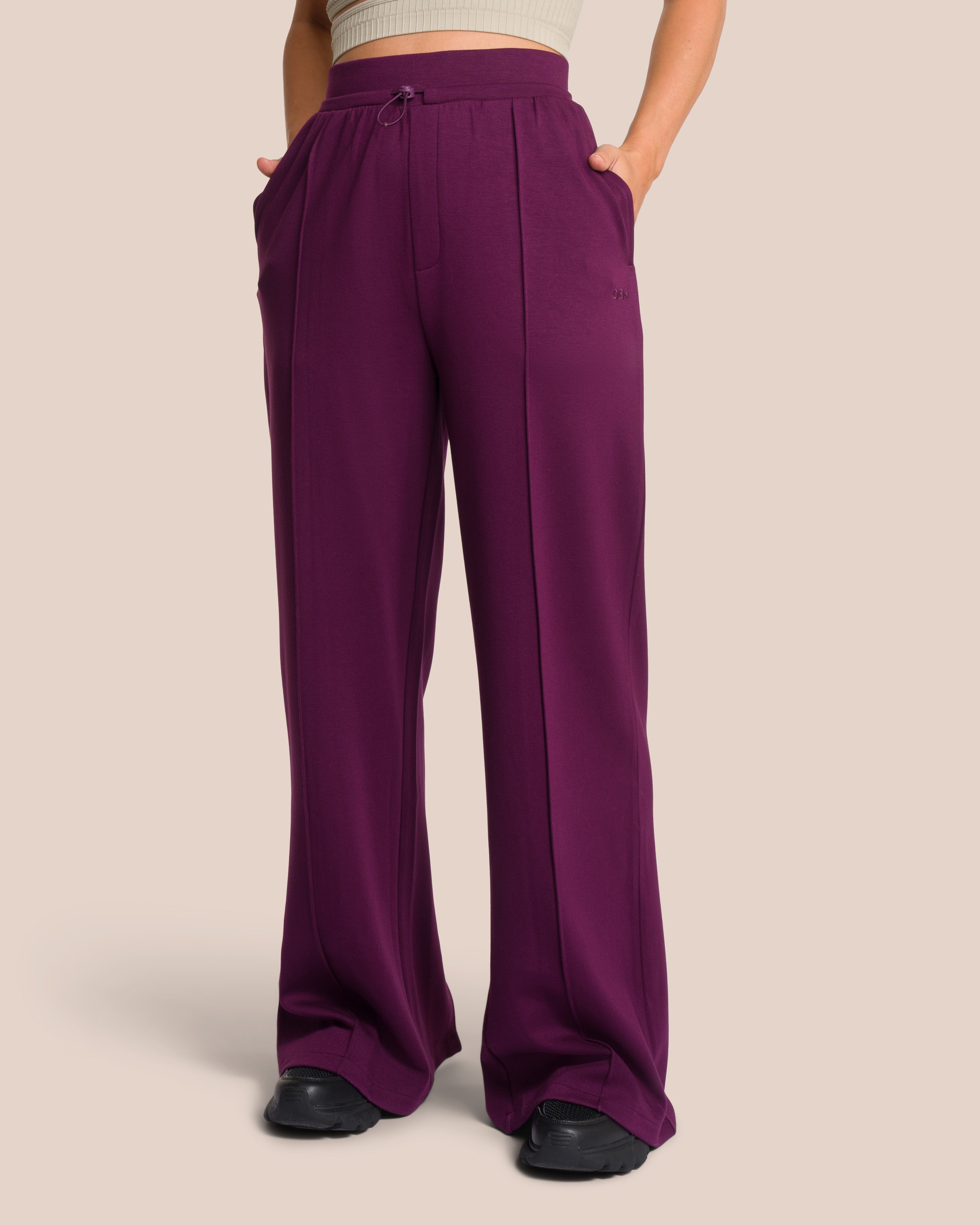 Elodie Wide Leg Pant - Yoga Pant - Violet