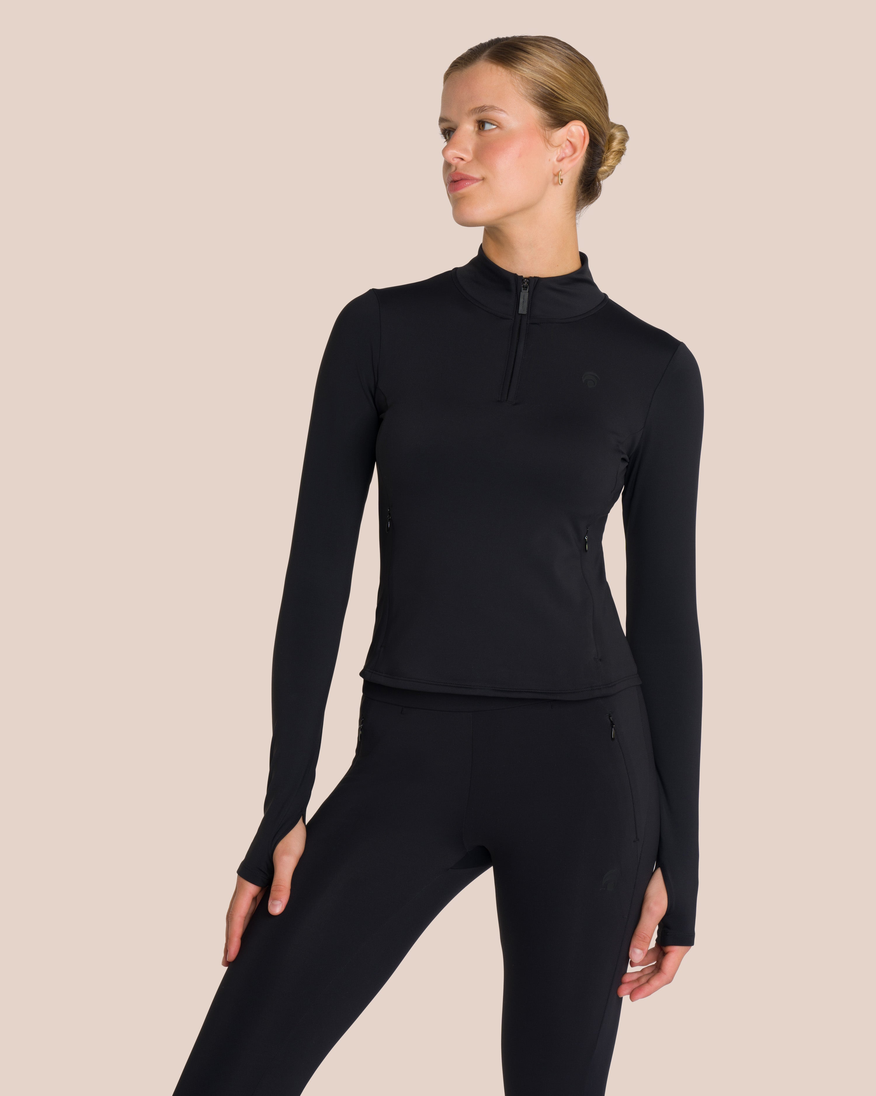 Florence Layer Straight Leg Set Petite - Black - Yoga Set