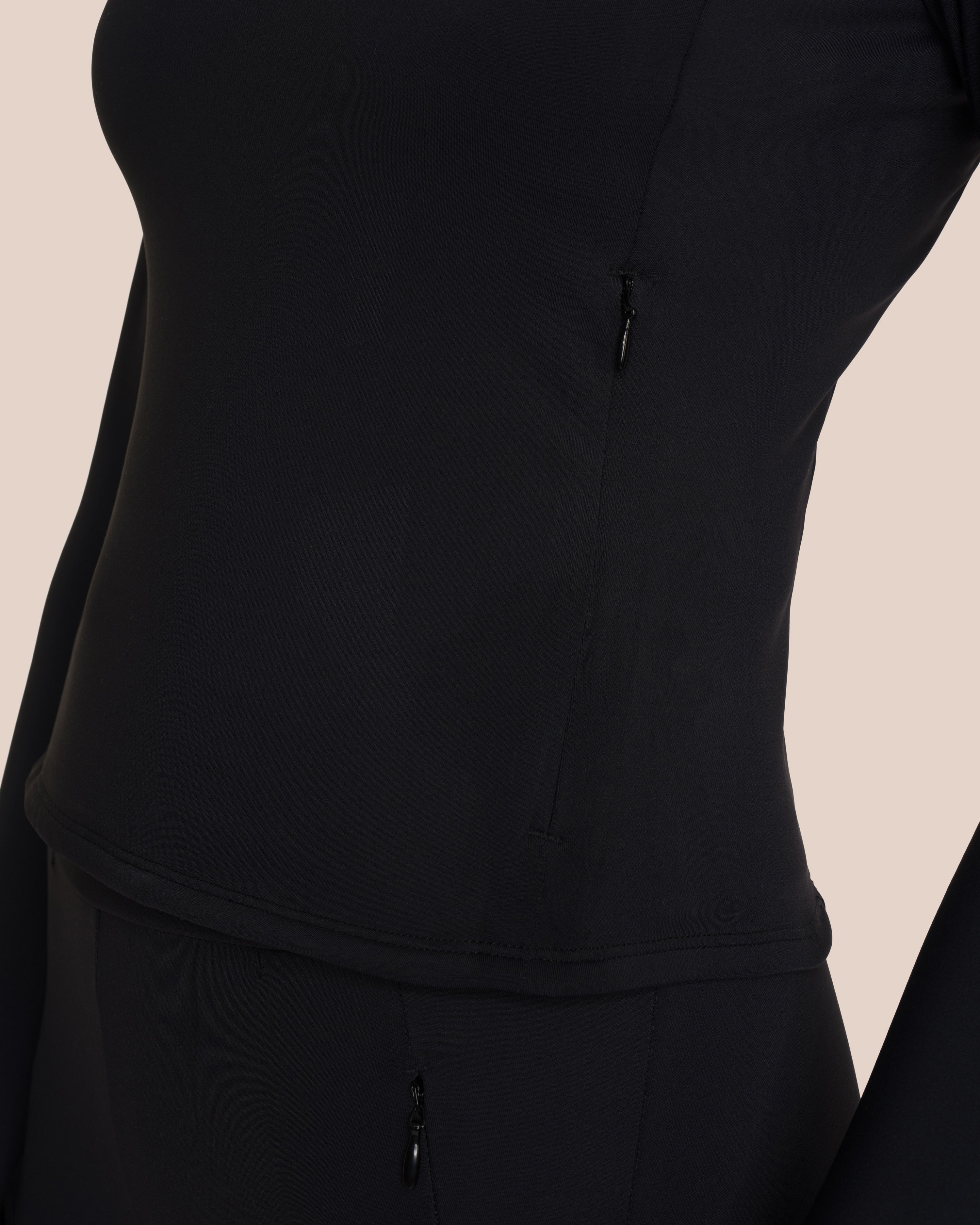 Florence Layer Straight Leg Set Petite - Black - Yoga Set