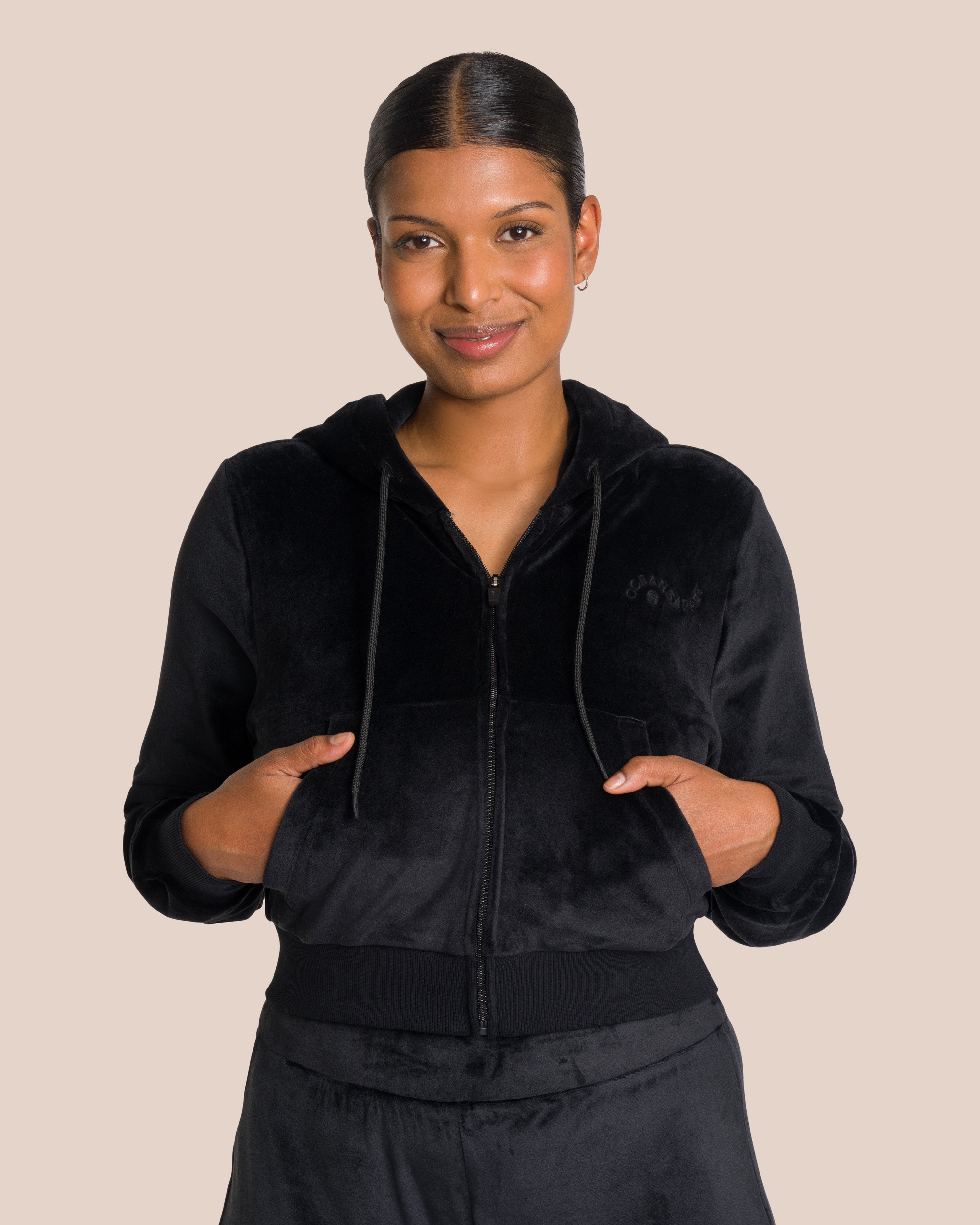 Kelly Zip Hoody - Yoga Hoody - Black
