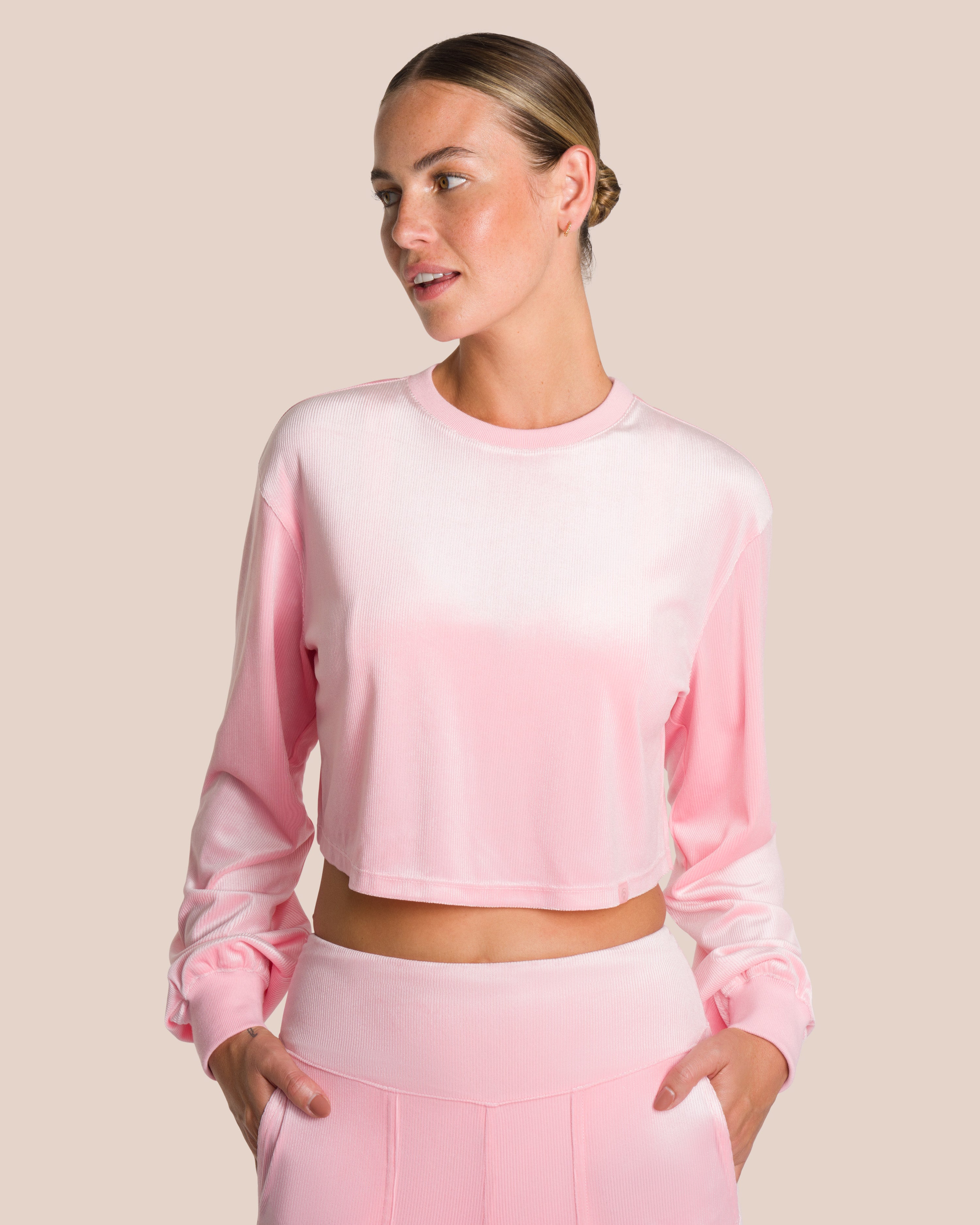 Eden Crewneck - Yoga Sweater - Pink