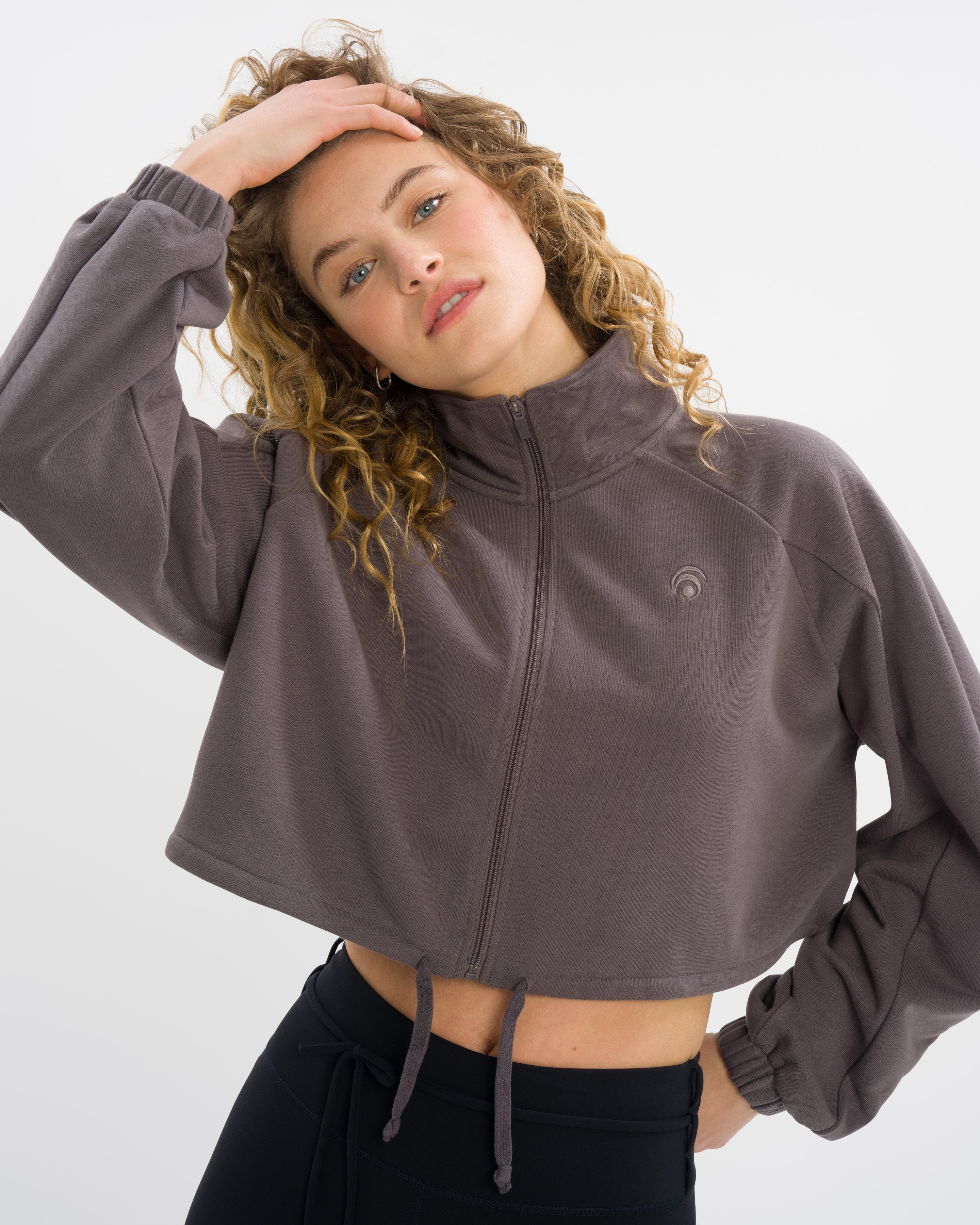 Gianna Zip Sweater - Yoga Sweater - Grey