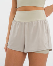 Athena Hotpant Set - Dove Grey