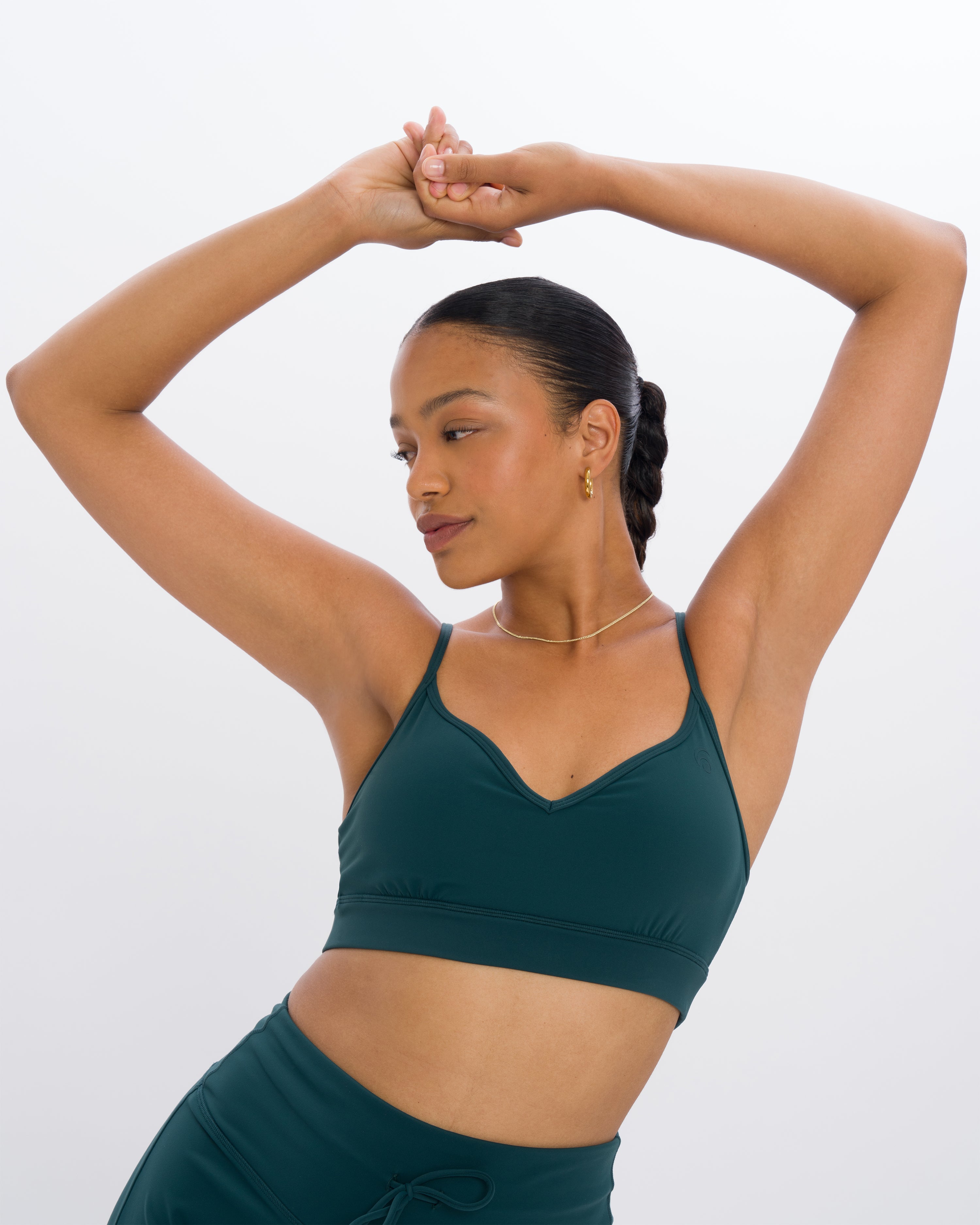 Eve Wideleg Set - Emerald Green - Yoga Set