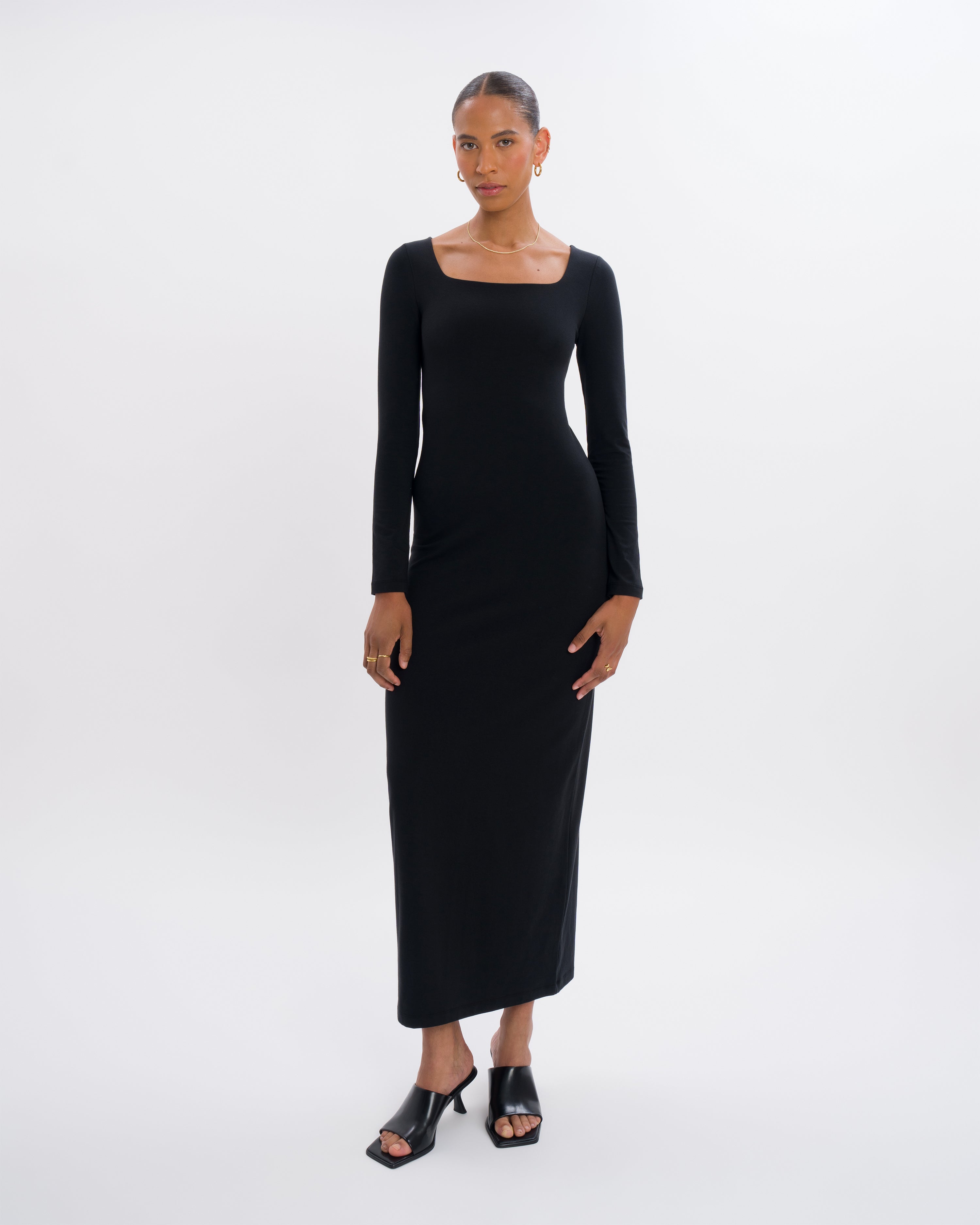 Sydney Long Dress - Yoga Dress - Black