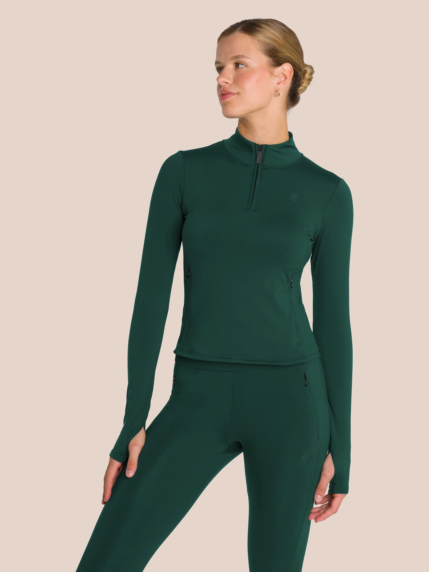 Florence Layer Straight Leg Set - Emerald Green - Yoga Set