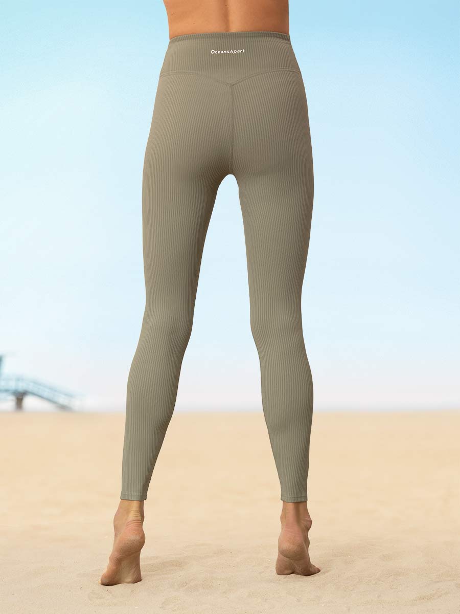 Trixy Zip Set Deluxe - Soft Khaki - Yoga Set