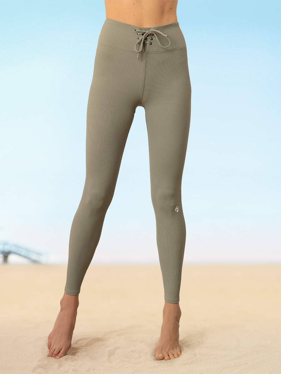 Trixy Zip Set Deluxe - Soft Khaki - Yoga Set