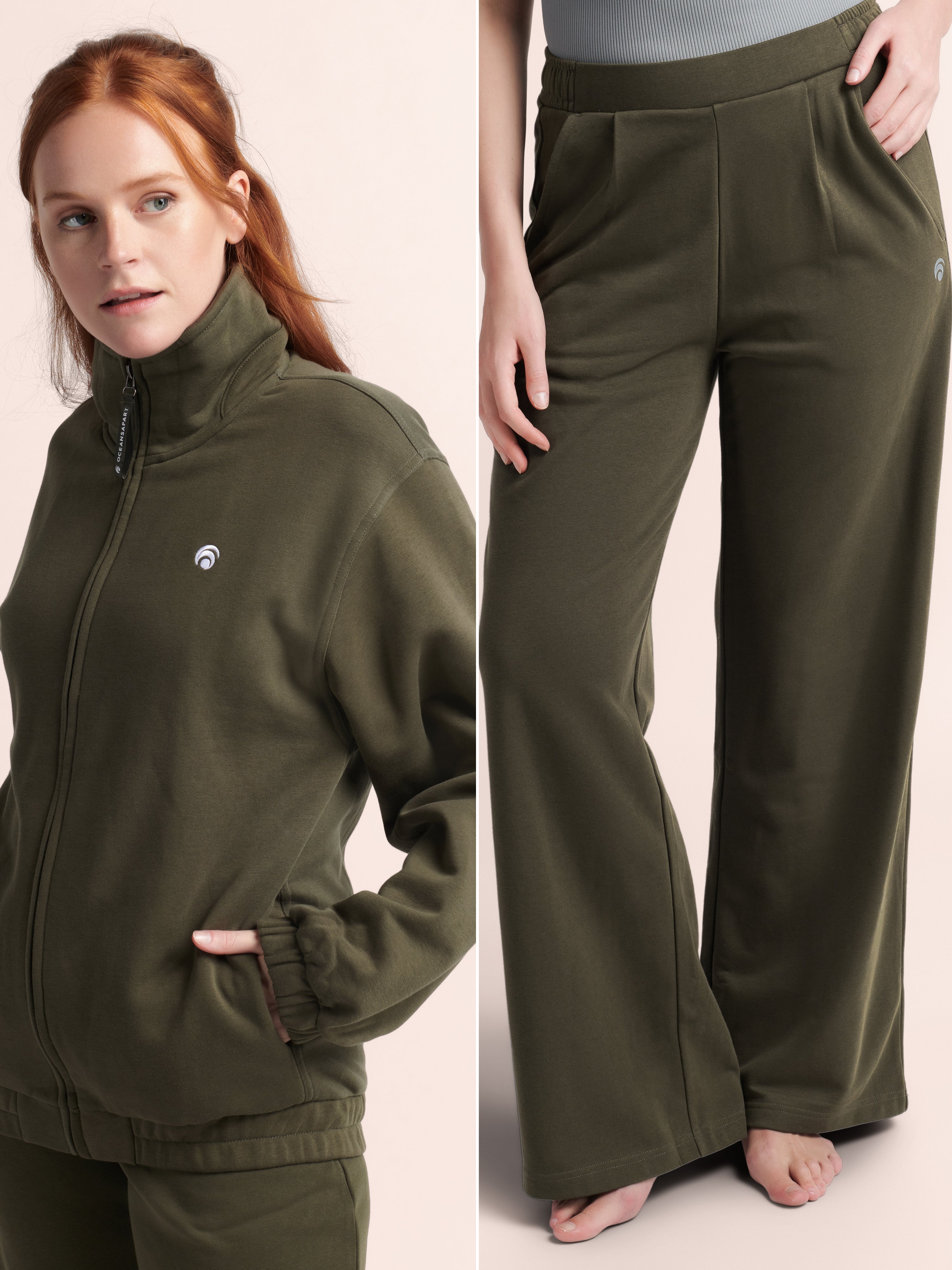 Brooke Dylan Sweat Set - Moss - Yoga Set