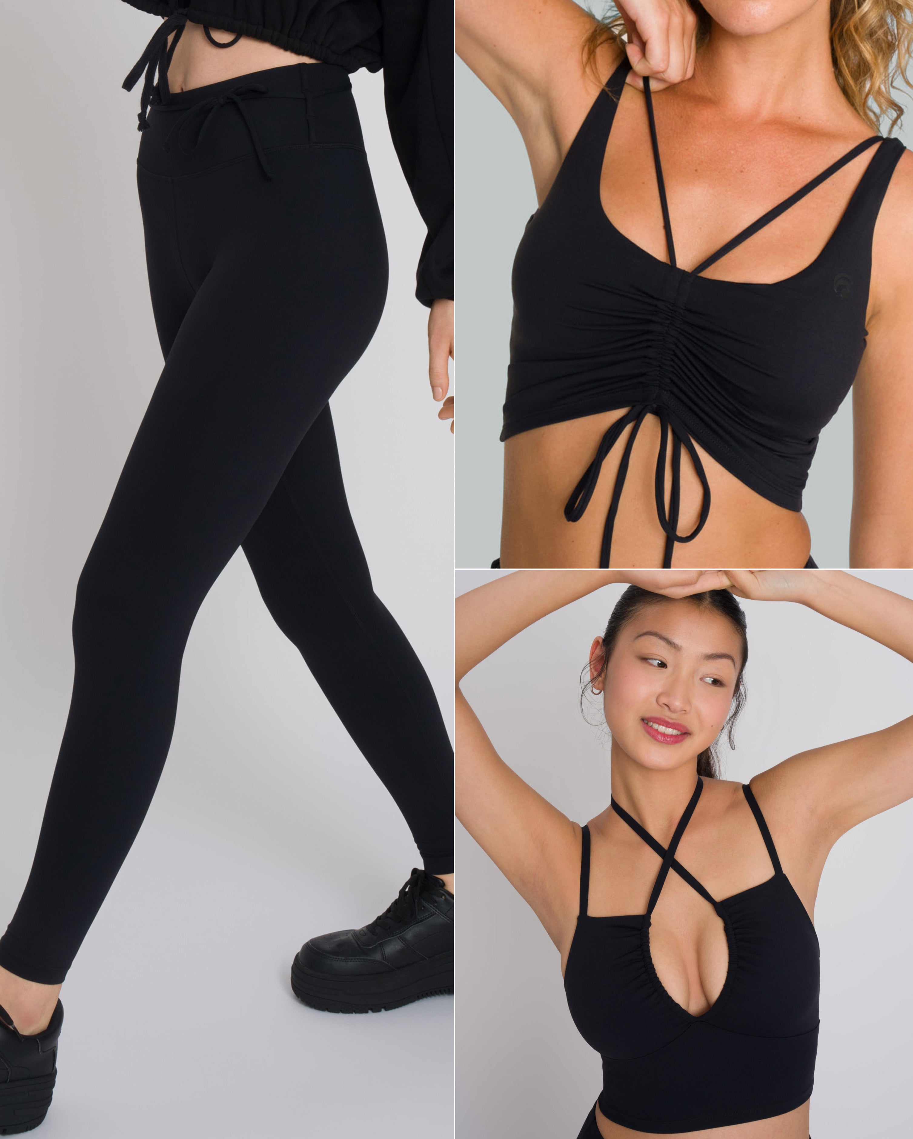 Gianna Gracy Bra Set Deluxe - Black - Yoga Set