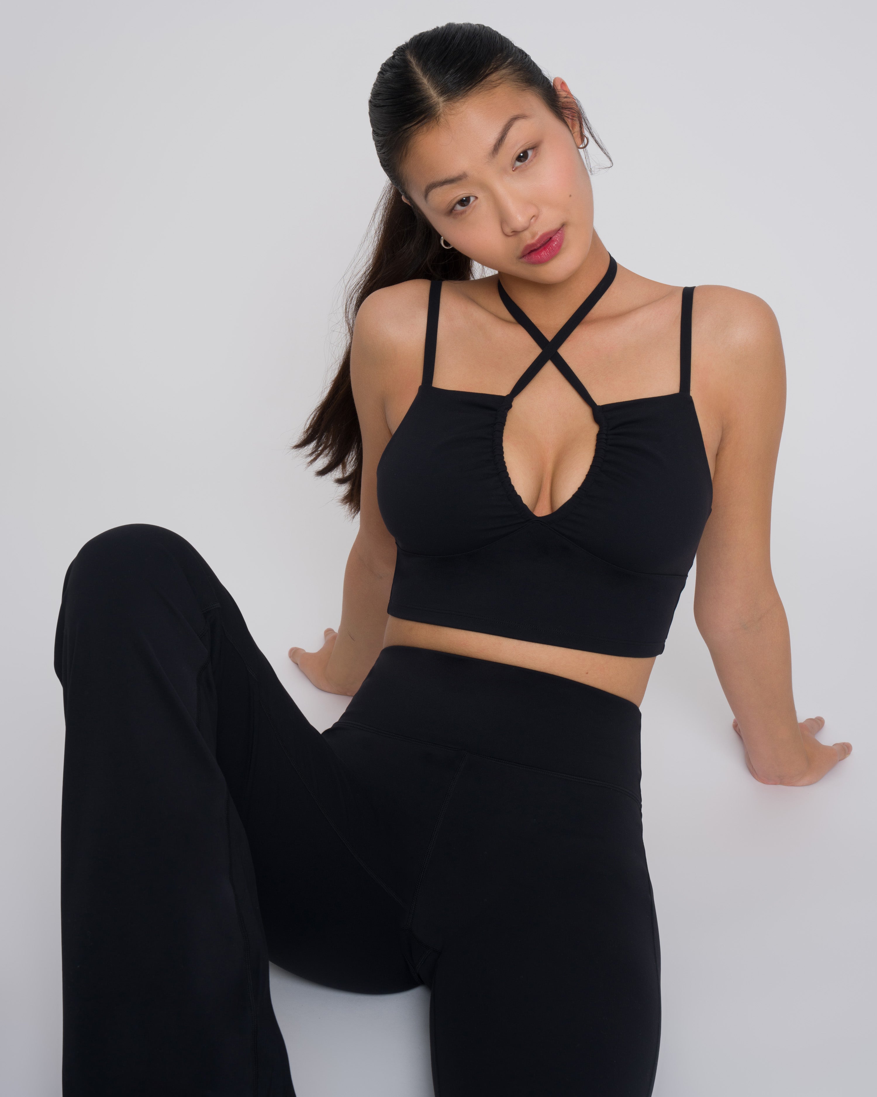 Gianna Gracy Flare Set - Black - Yoga Set