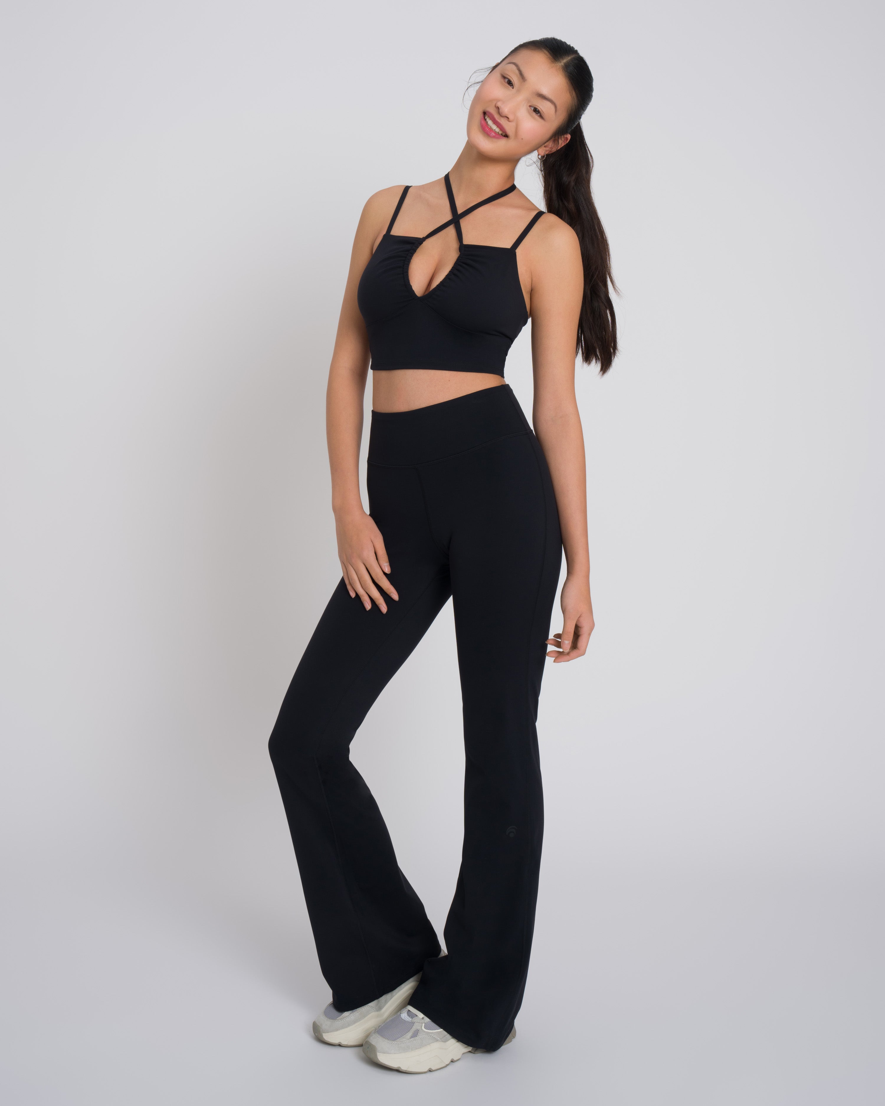Gianna Gracy Flare Set - Black - Yoga Set