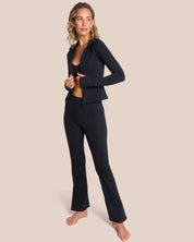 Shania Flared Zip Set Deluxe - Black