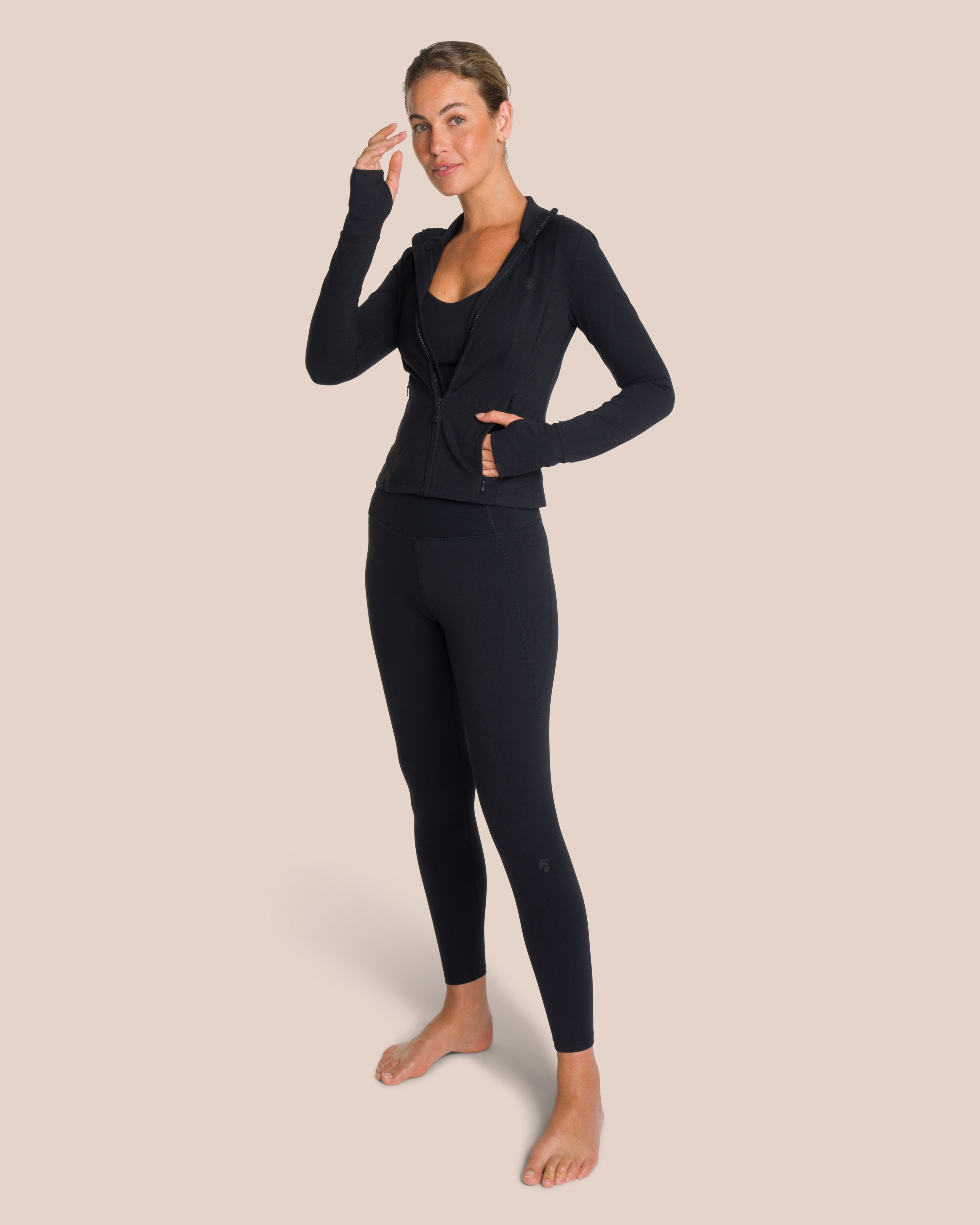 Shania Top Zip Set Deluxe - Black