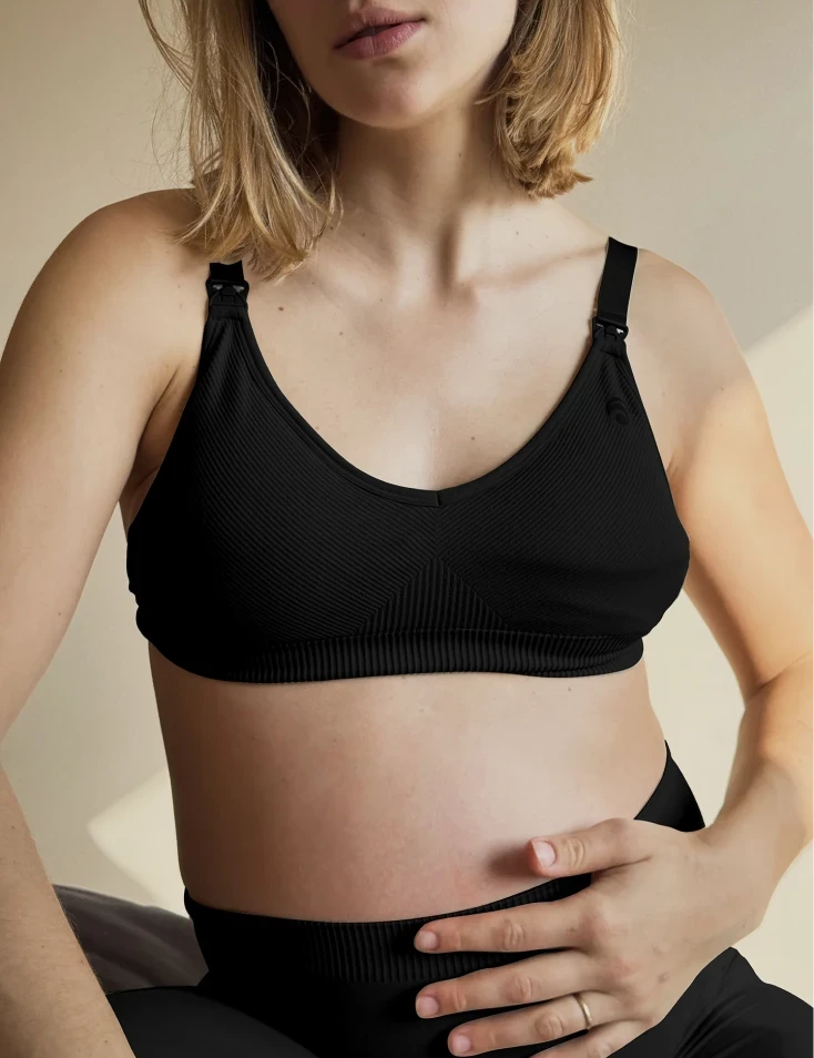Mila Maternity Bra Black & Mila Maternity Pant Black