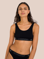 Ariel Seamless Bra Set Deluxe - Black, Cider Green & Light Grey Melange