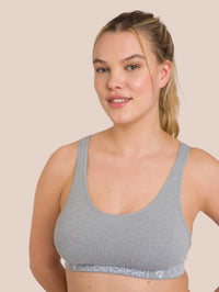 Ariel Seamless Bra - Light Grey Melange / XS