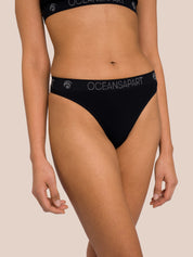 Ariel Seamless Thong Set Deluxe - Black, Cider Green & Light Grey Melange