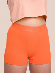 Ariel Boxer Short Set - Fire Orange & Soft Orange Melange
