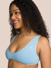 Michelle Plain Bra Set Deluxe - Hazy Blue, Diva Pink & Limon