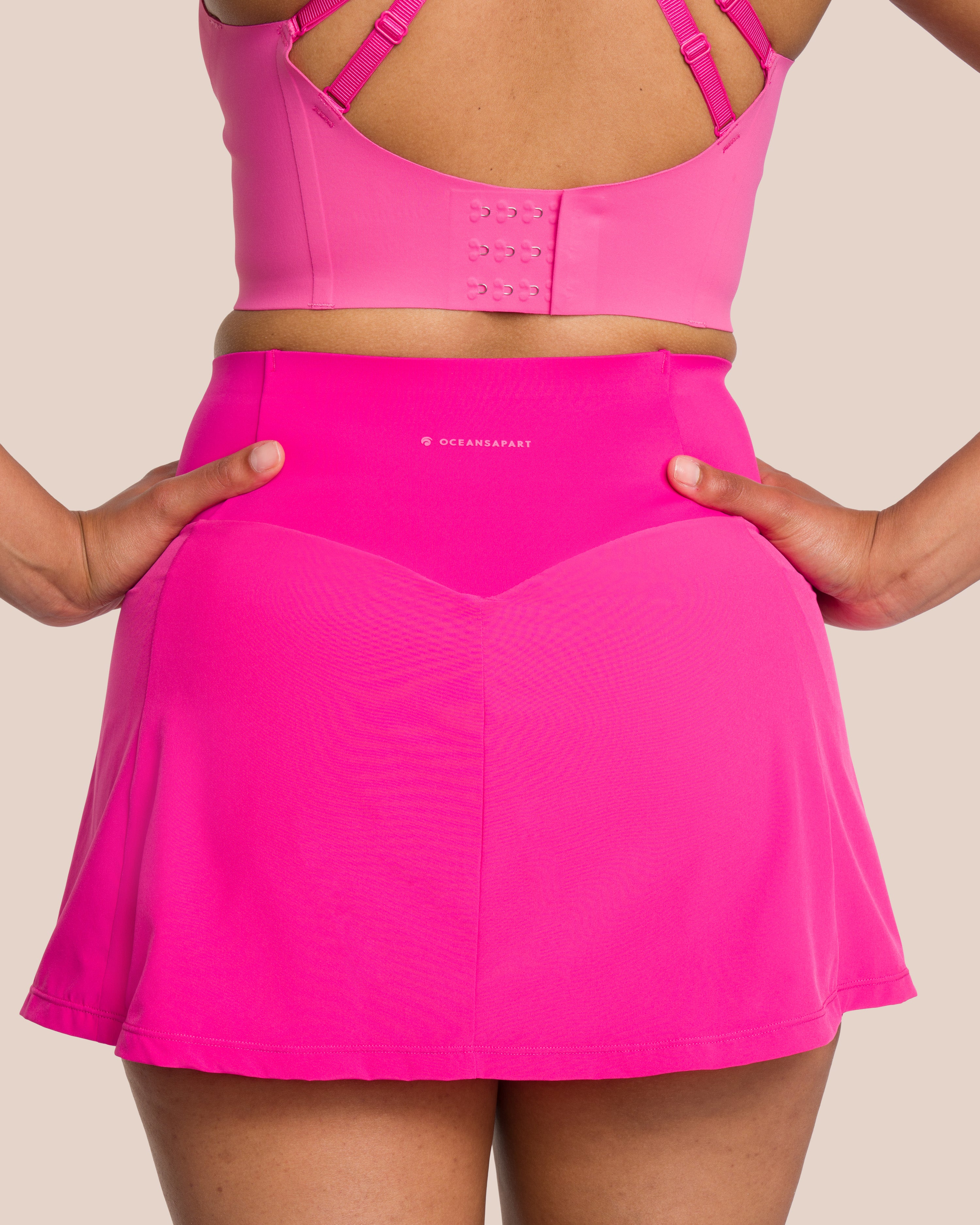 Hope Skirt Set - Bold Hot Pink & Hot Pink