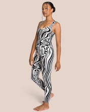 Shania Jumpsuit Set - Black Swirl & Black