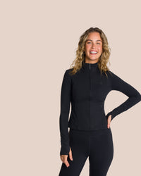 Shania Zip Turtleneck - Black / XS