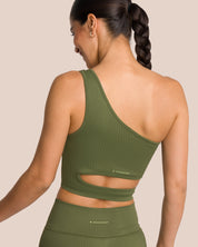 Elodie Asymmetric Set - Deep Pine Green