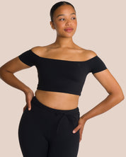 Gianna Off Shoulder Set - Black