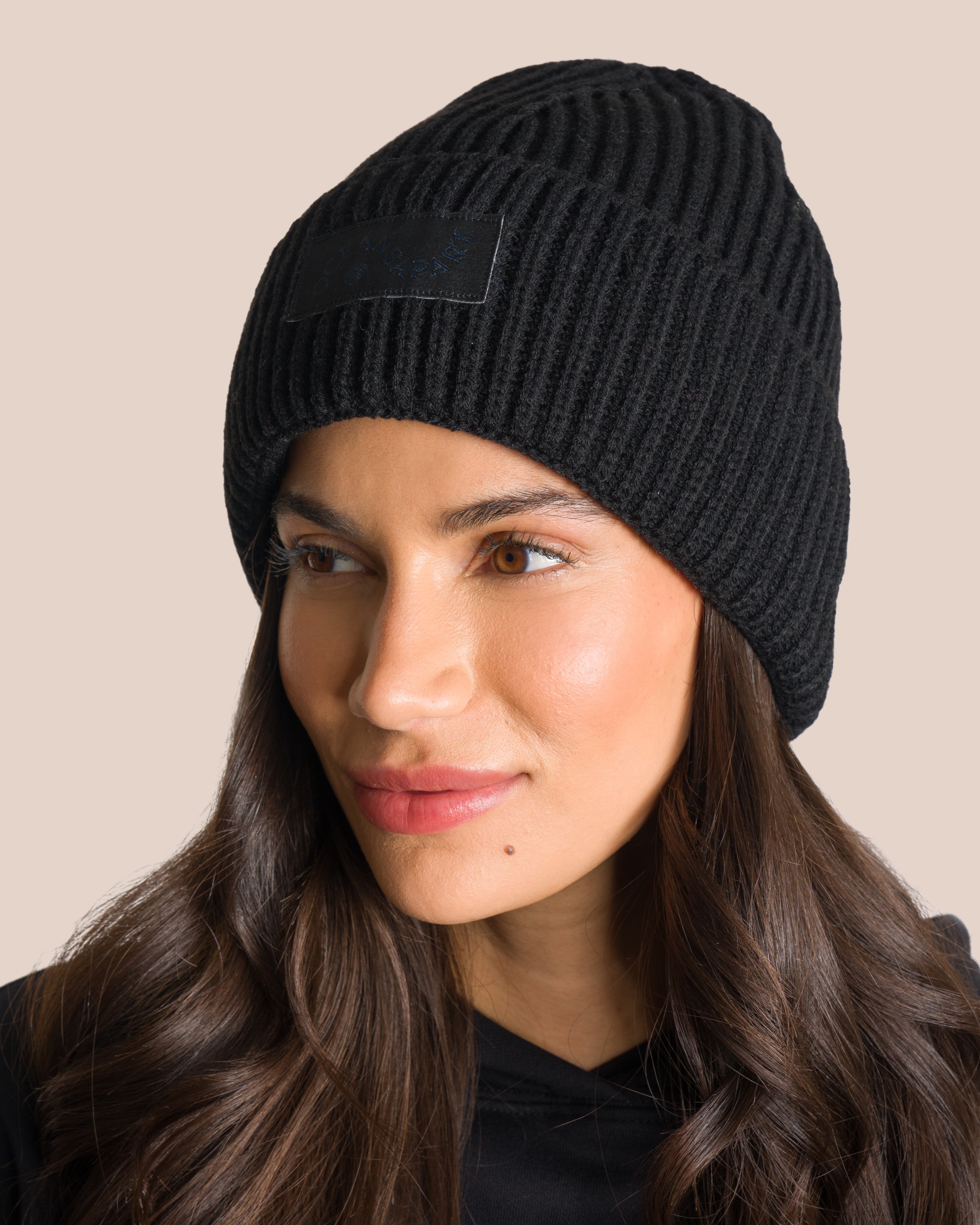 Charly Beanie Set Deluxe - Moon Blue & Black