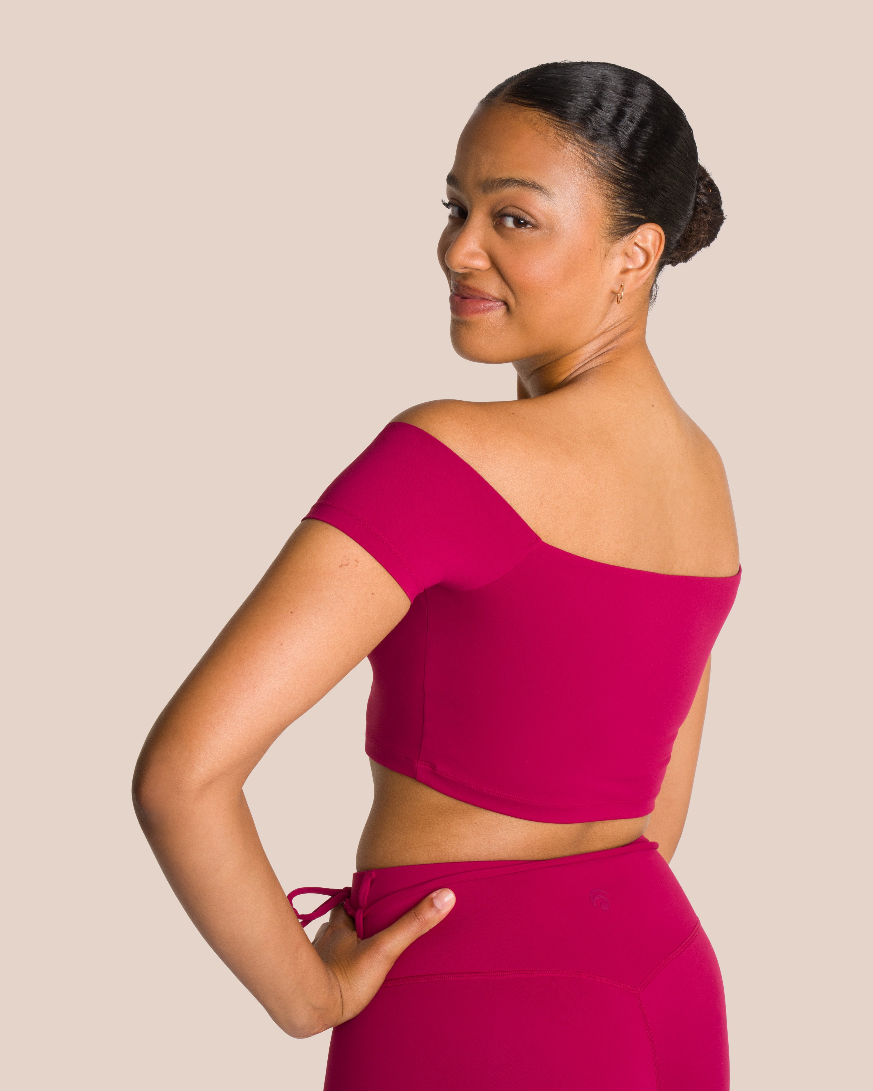 Gianna Off Shoulder Set - Deep Plum