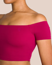 Gianna Off Shoulder Set - Deep Plum