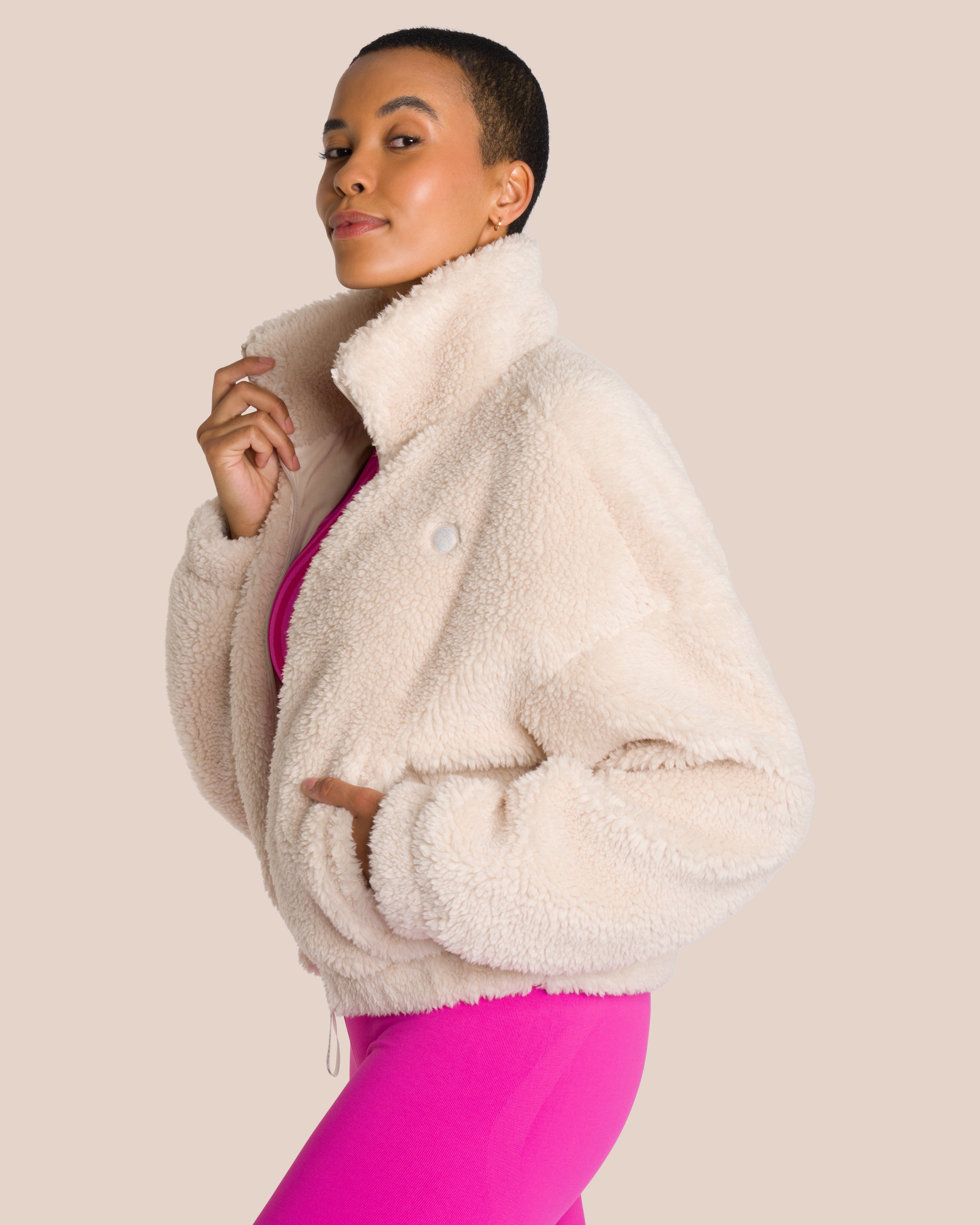 Tara Jacket Set Deluxe - Rose Violet & Natural Cream