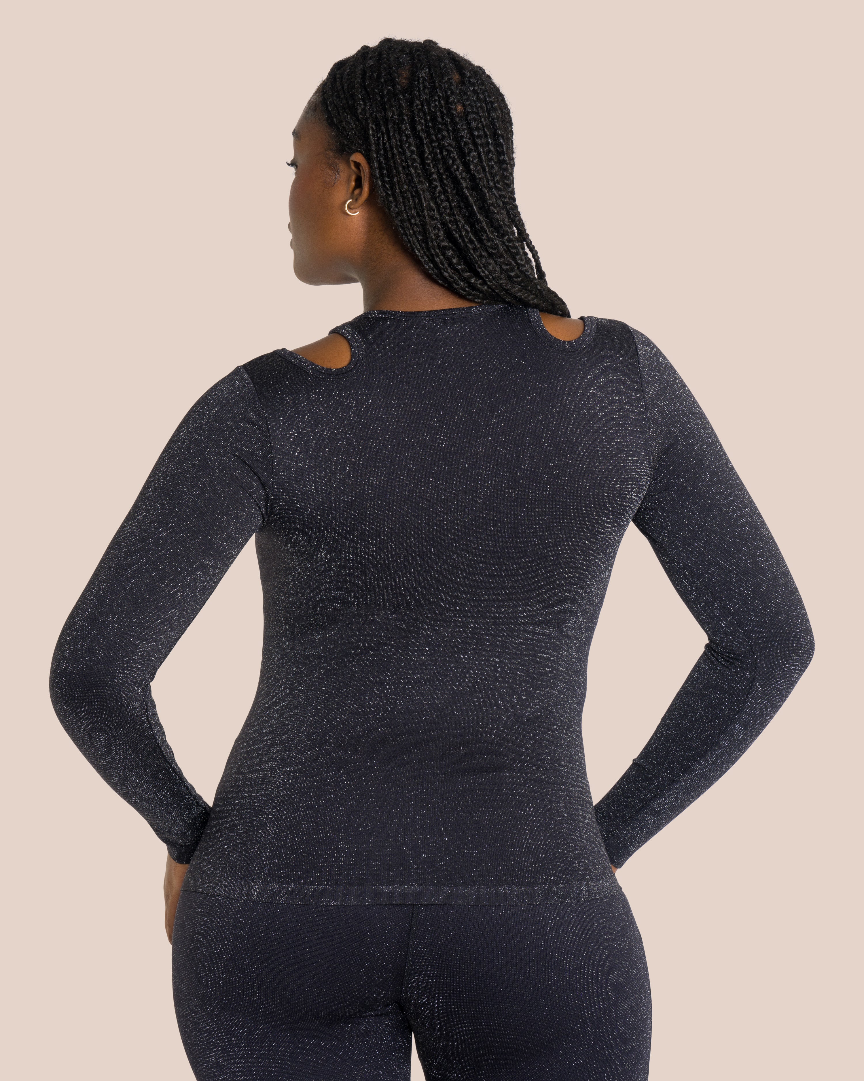 Stella Flared Longsleeve Set - Black