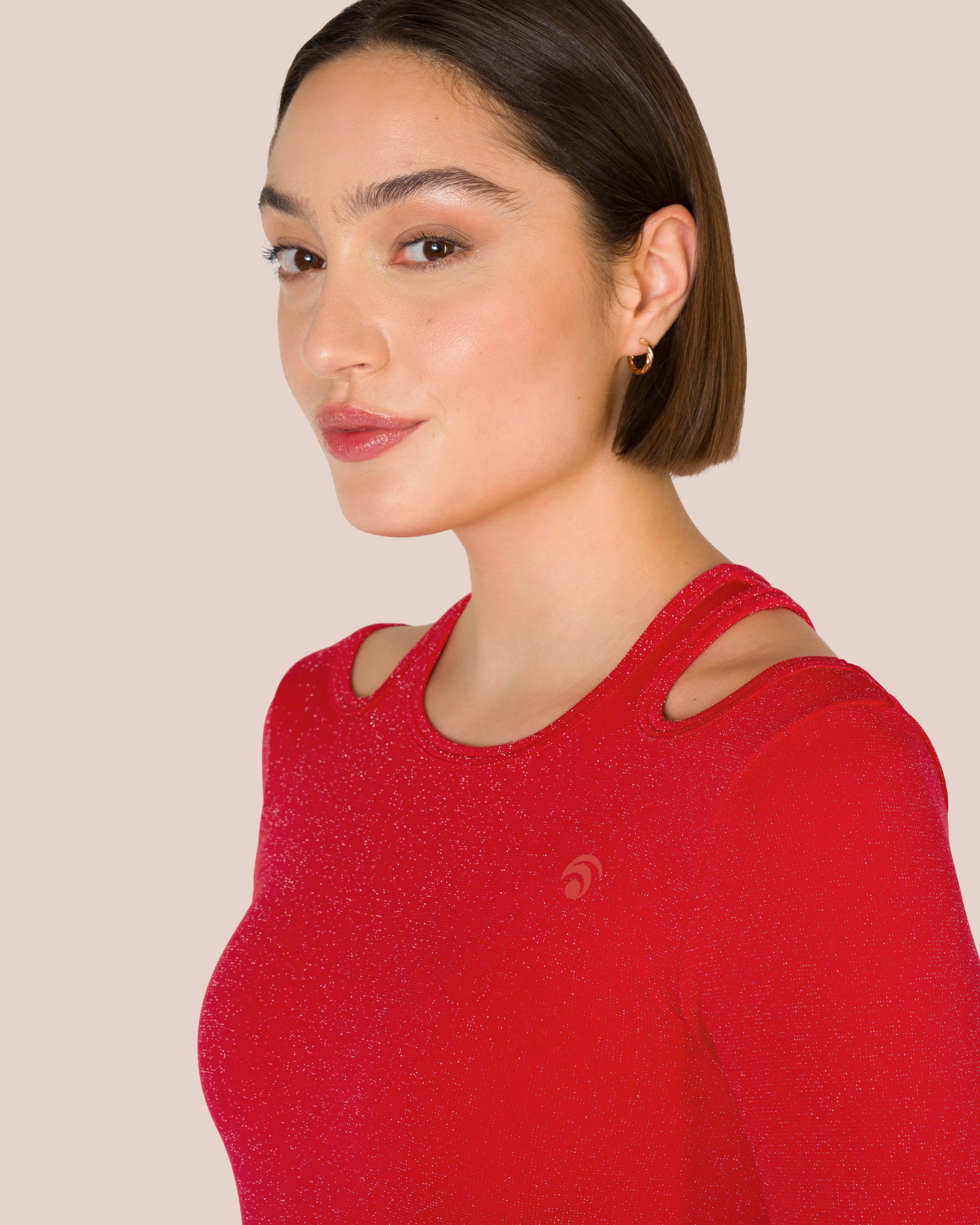 Stella Flared Longsleeve Set - Candy Red