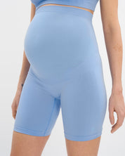 Mila Maternity Biker Set Deluxe - Serenity Blue & Light Serenity Blue