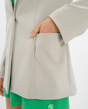 Marina Skirt Blazer Set Deluxe - Dove Grey & Holly Green